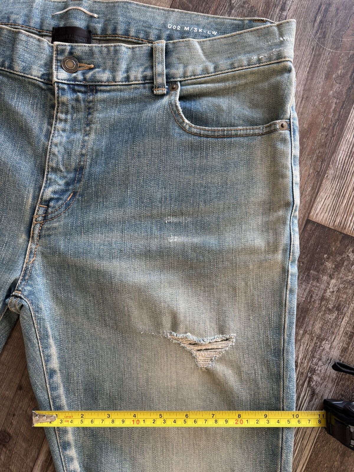 Saint Laurent Paris Saint Laurent Paris D02 Crash Denim Size US 33 - 17 Thumbnail