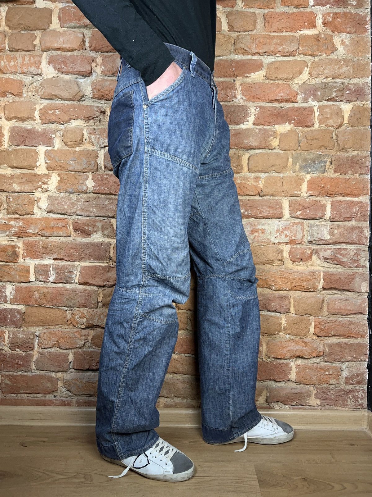 G-Star G-Star Raw Elwood 5620 distressed denim pants double knees Size US 33 - 1 Thumbnail