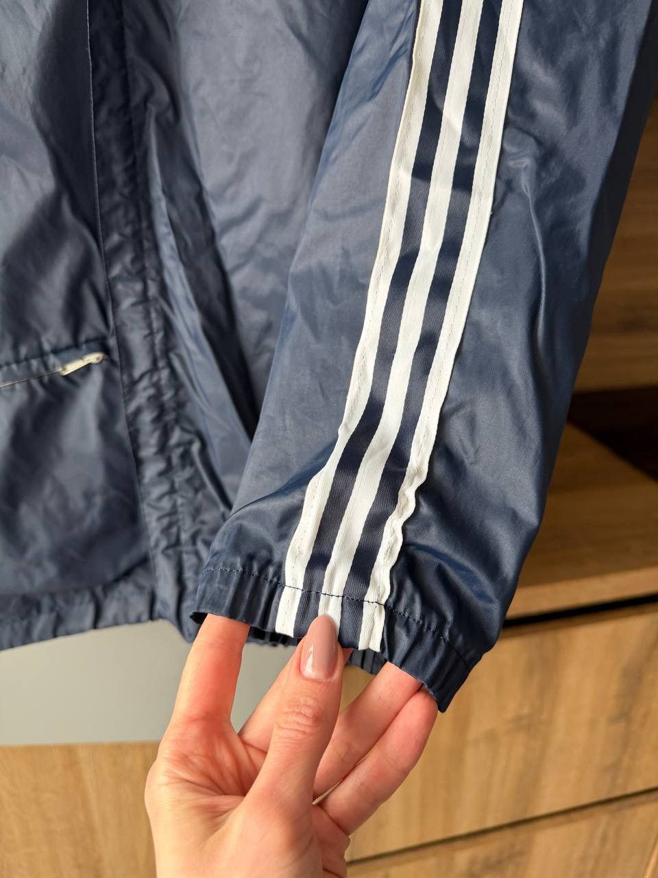 Adidas Rare Vintage 80’s Adidas Ventex Blue Raincoat Fullzip Jacket Size US L / EU 52-54 / 3 - 5 Thumbnail