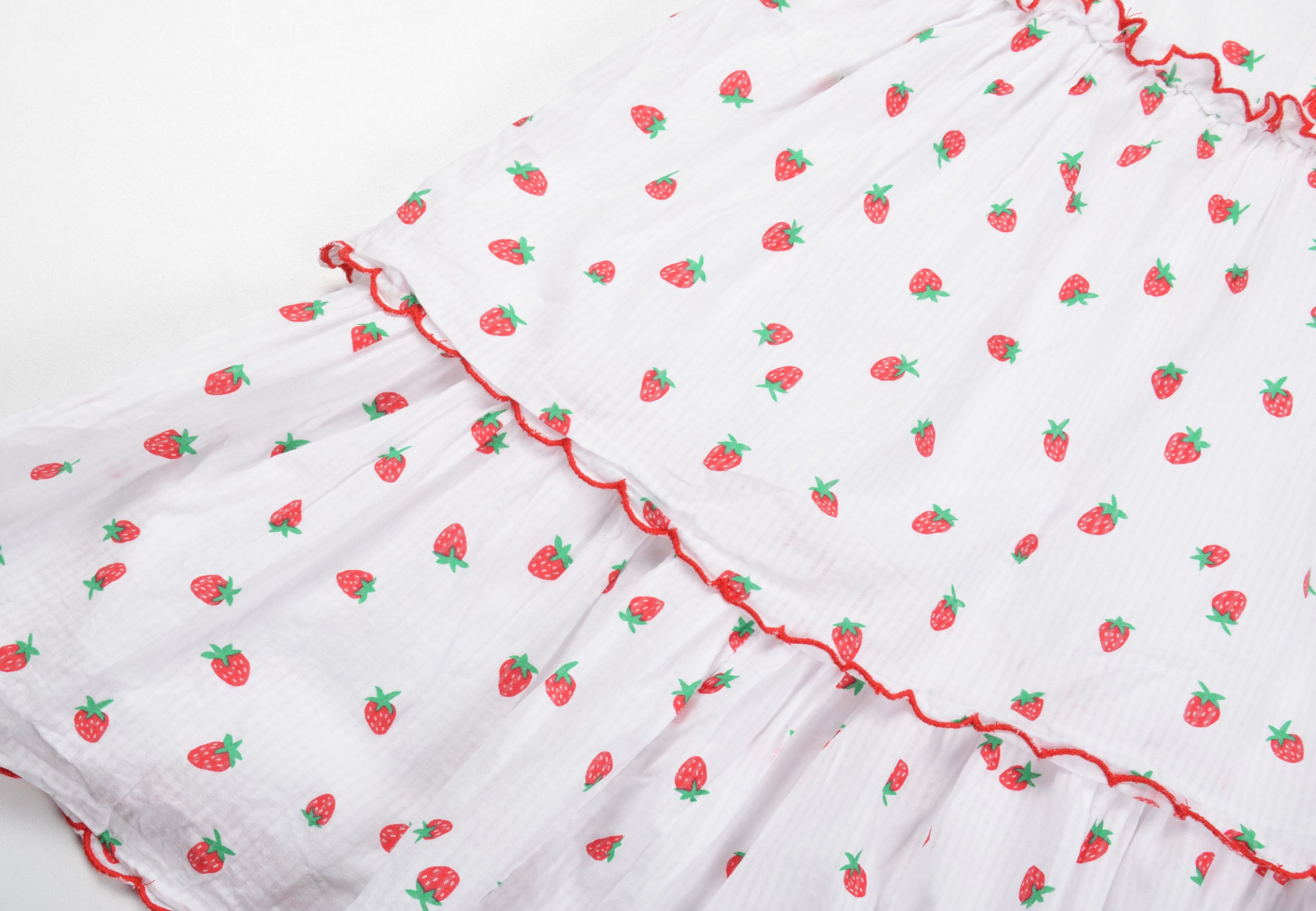 Stella McCartney Stella McCartney Kids White/ Strawberries Boho Dress Size XXS / US 00 / IT 34 - 3 Thumbnail