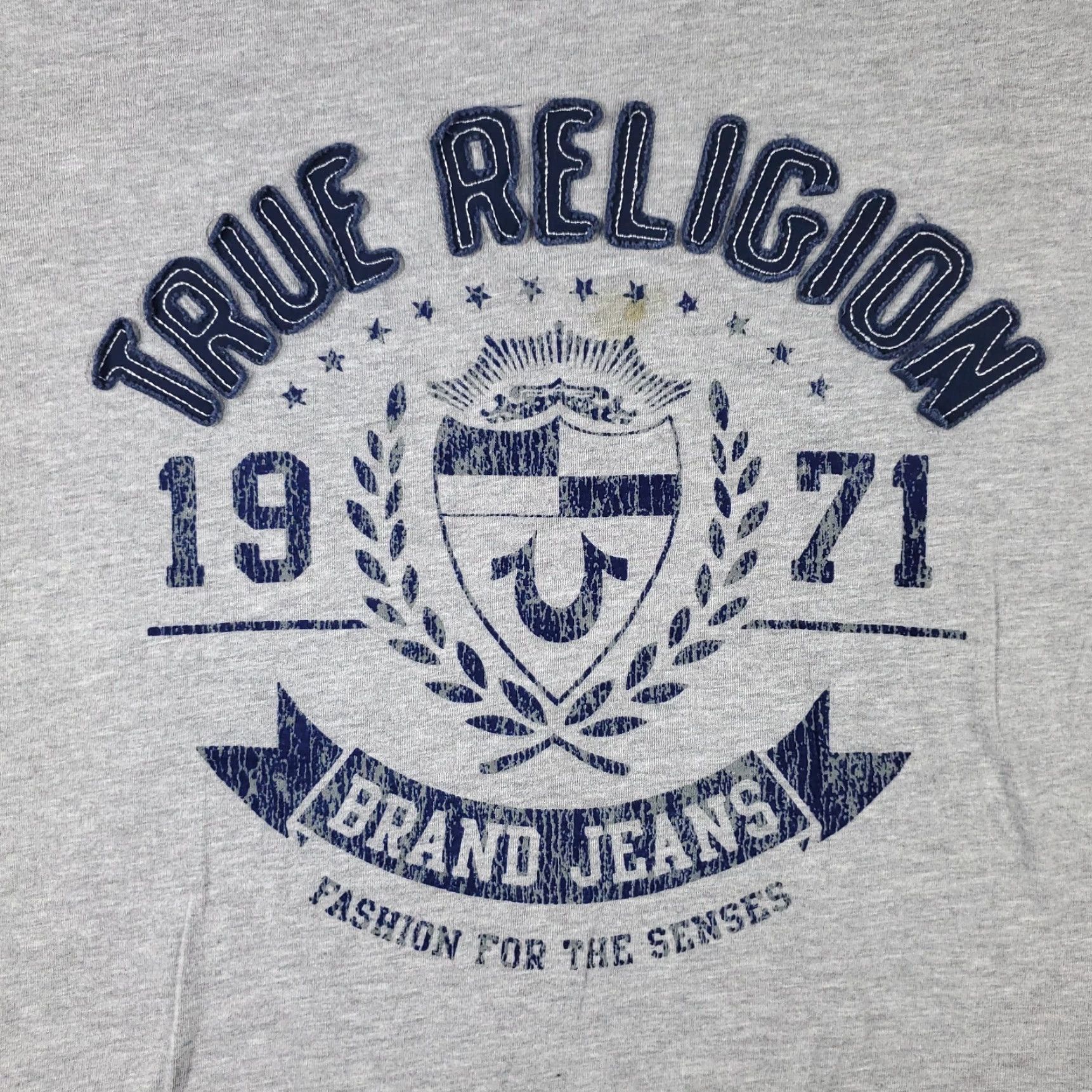 True Religion True Religion Shirt Mens XL Gray Casual Short Sleeve Graphic Size US XL / EU 56 / 4 - 2 Thumbnail
