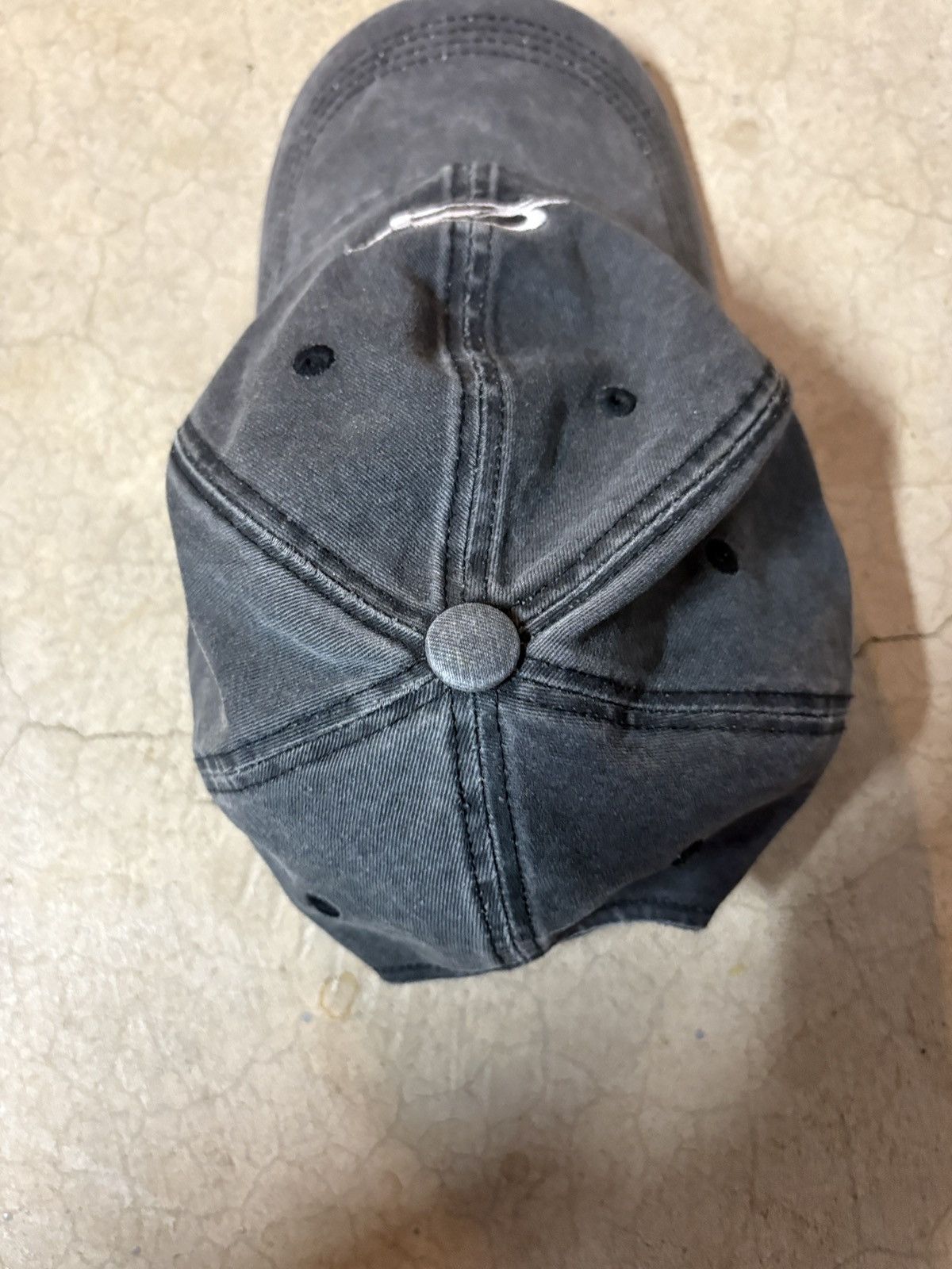 Other Oakley Style Y2K Stone Washed Faded Black Cap Adjustable Size ONE SIZE - 4 Thumbnail