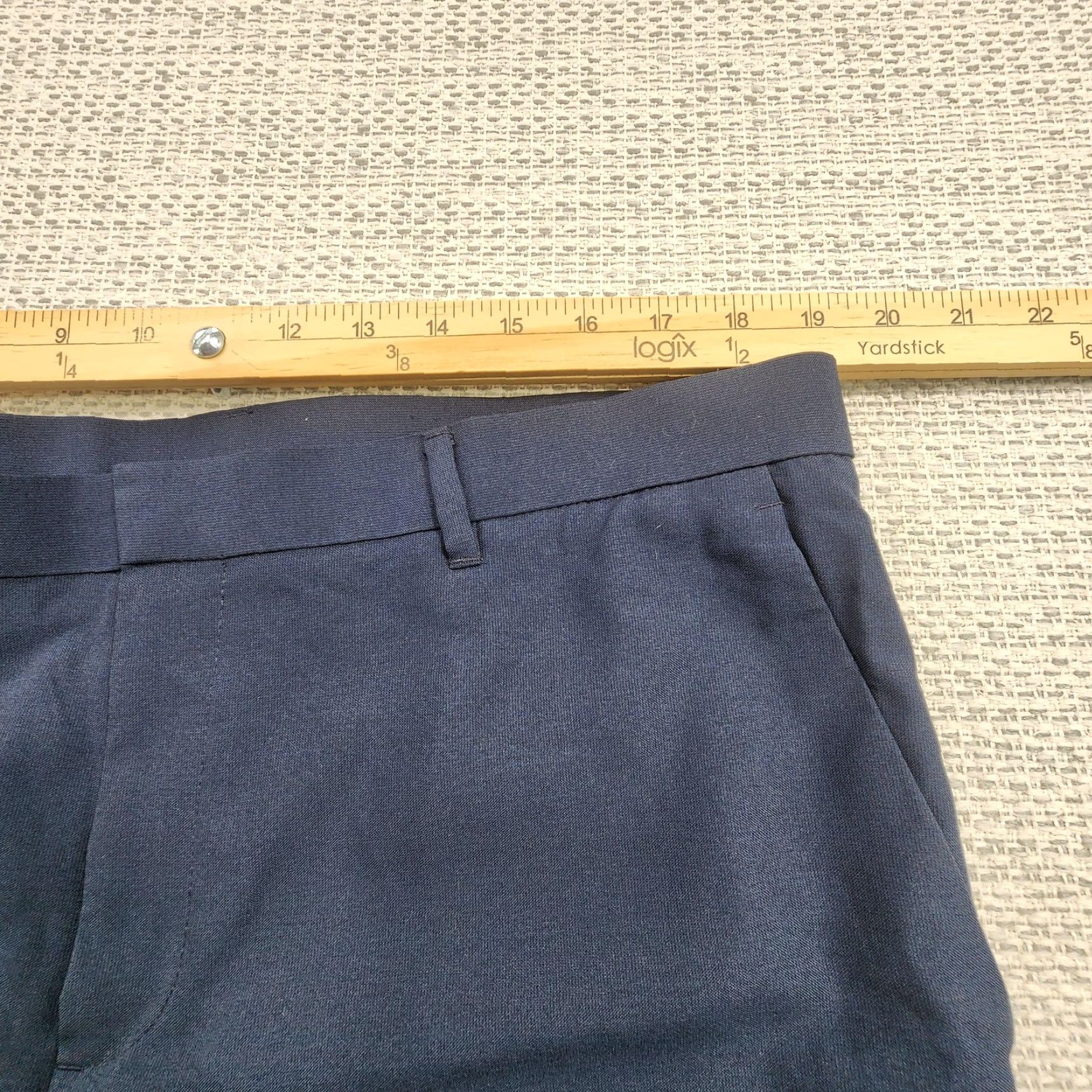 Perry Ellis Perry Ellis Pants Mens 38x30 Blue Slim Fit Dress Trousers Office Classic Polyester Size US 38 / EU 54 - 7 Thumbnail