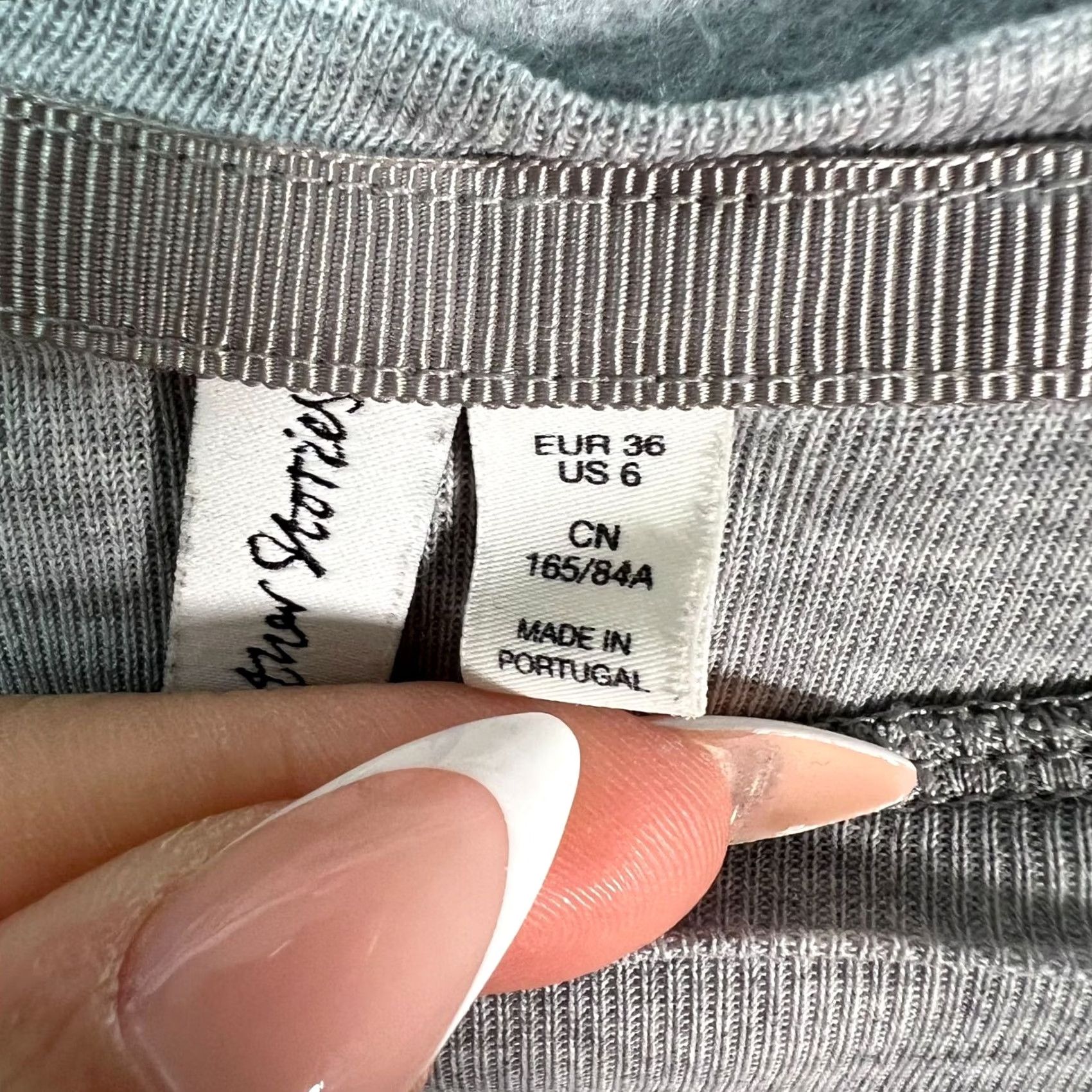 & Other Stories & Other Stories T-Shirt Womens Size 6 Grey Short-Sleeve Lightweight Size M / US 6-8 / IT 42-44 - 4 Thumbnail
