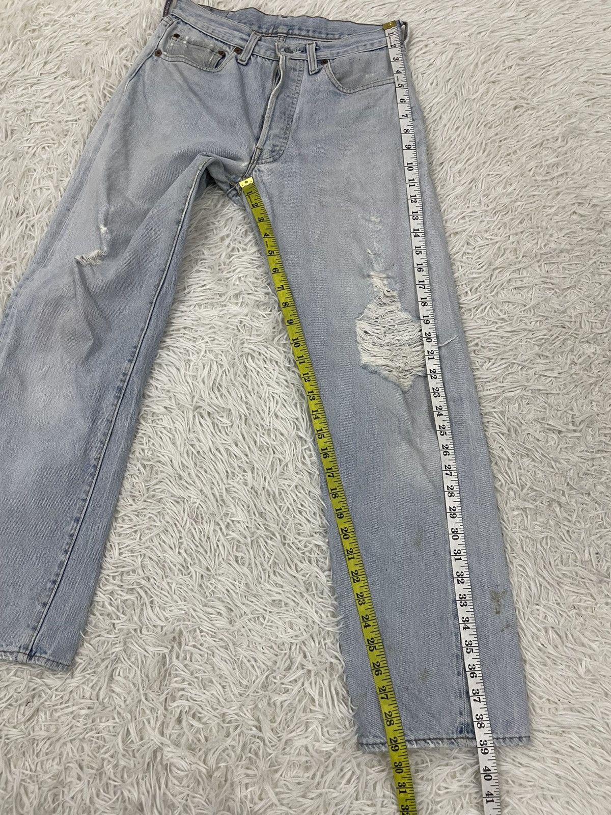 Levi's Vintage Levis 501 Denim Selfedge Pants Button No 524 Size US 28 / EU 44 - 15 Thumbnail