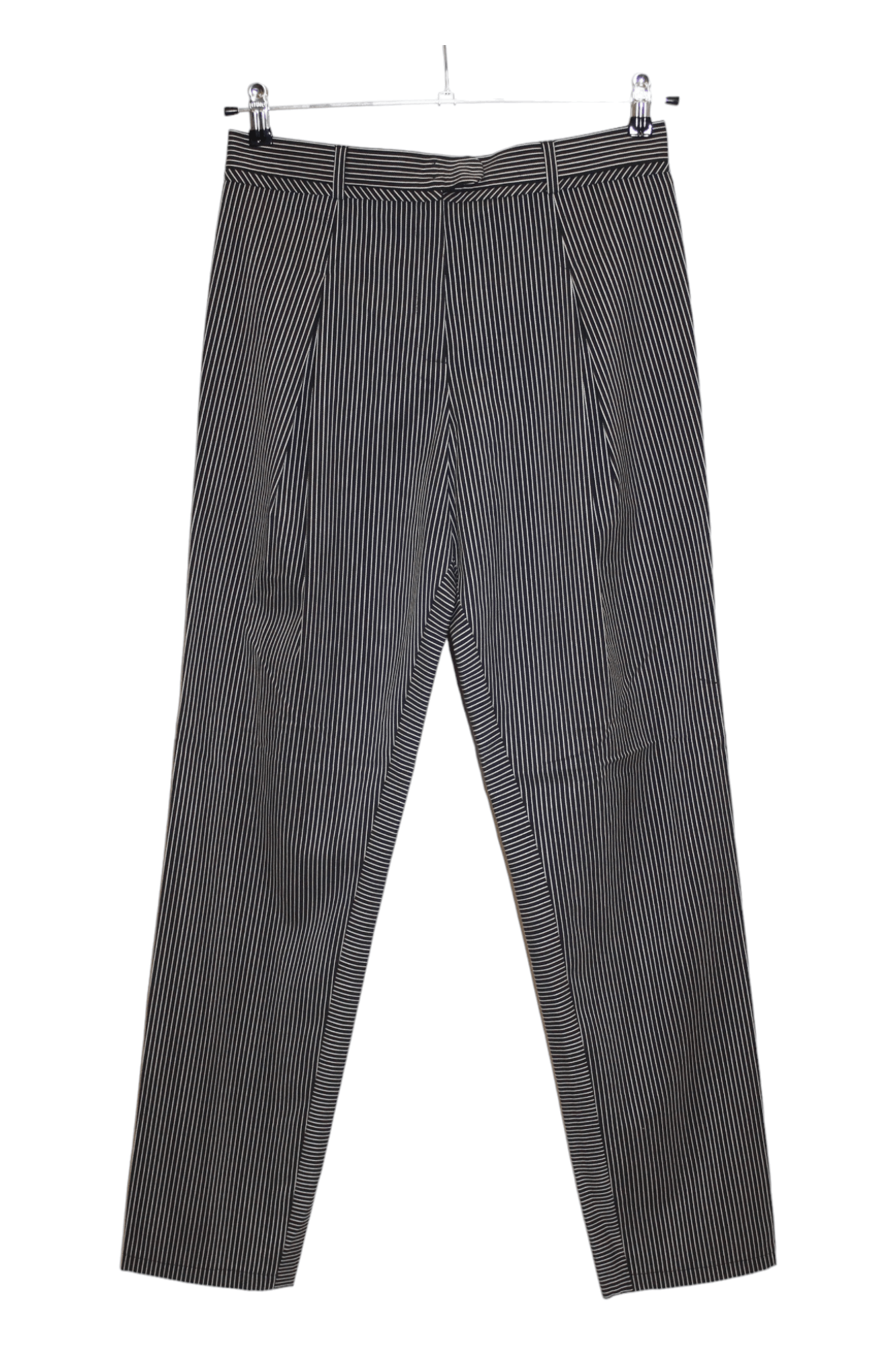 image of Avant Garde x Individual Designer Atelier Treger Hickory One Pleat Wool-Blend Tailored Pants in Str