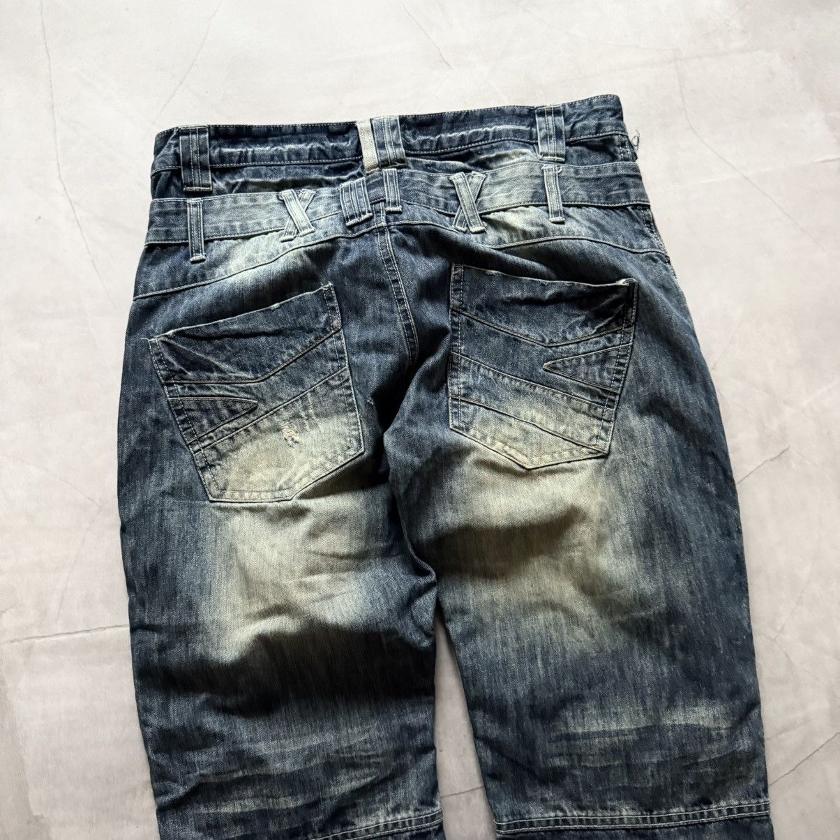 Hysteric Glamour Vintage Double Waist Faded Jeans Hysteric Glamour Vibe Y2K Size US 33 - 9 Thumbnail