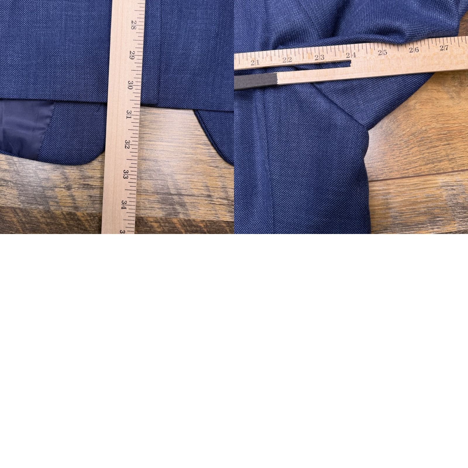 Ralph Lauren Lauren Ralph Lauren Blazer Sport Coat Linen Blend Blue 48R Men Regular Notch Lapel Single-Breasted Two-Button Size 48R - 10 Thumbnail