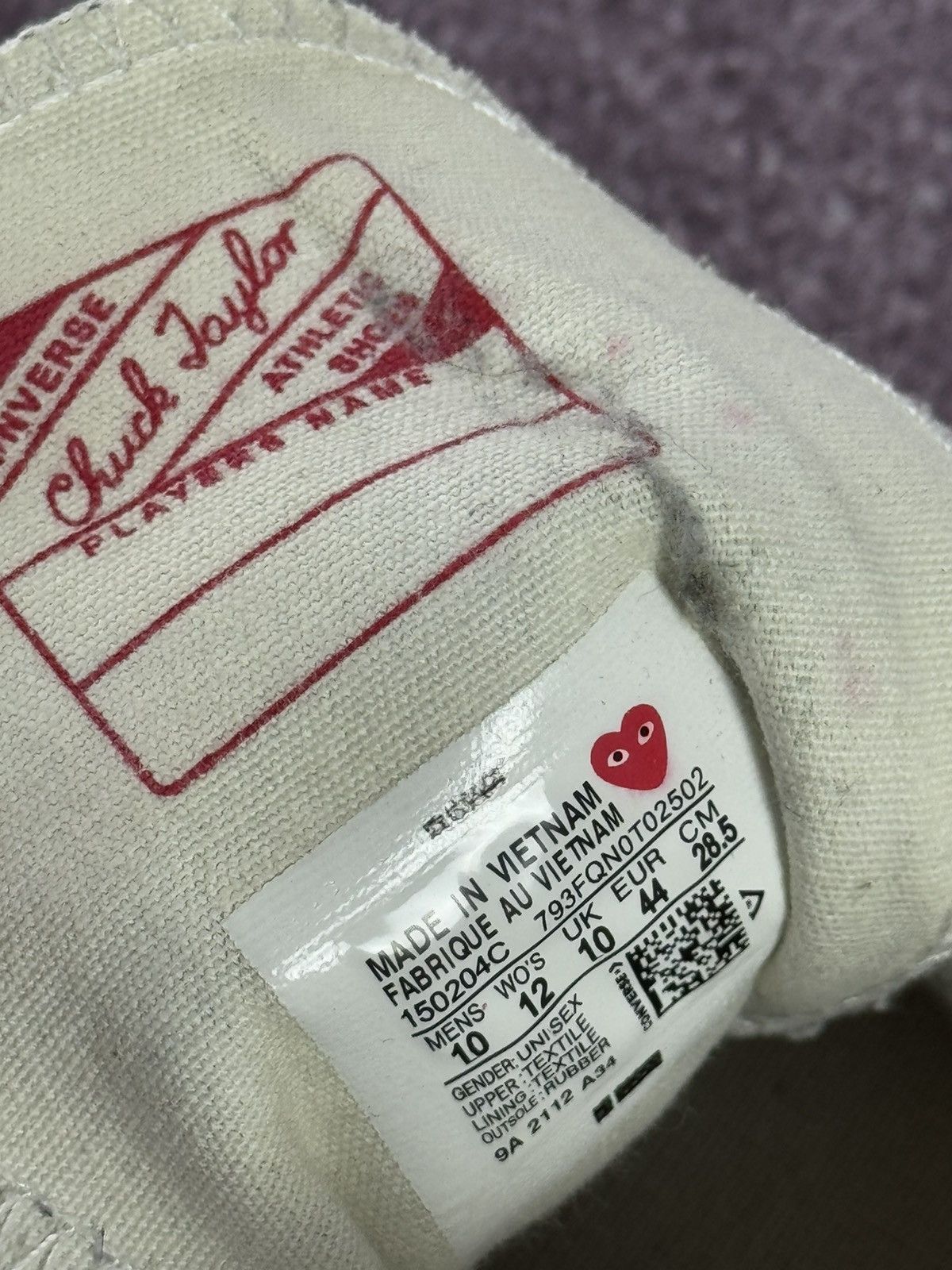 Comme des Garcons PLAY Converse x Play Comme Des Garcons High Top Sneakers Size US 9 / EU 42 - 12 Thumbnail