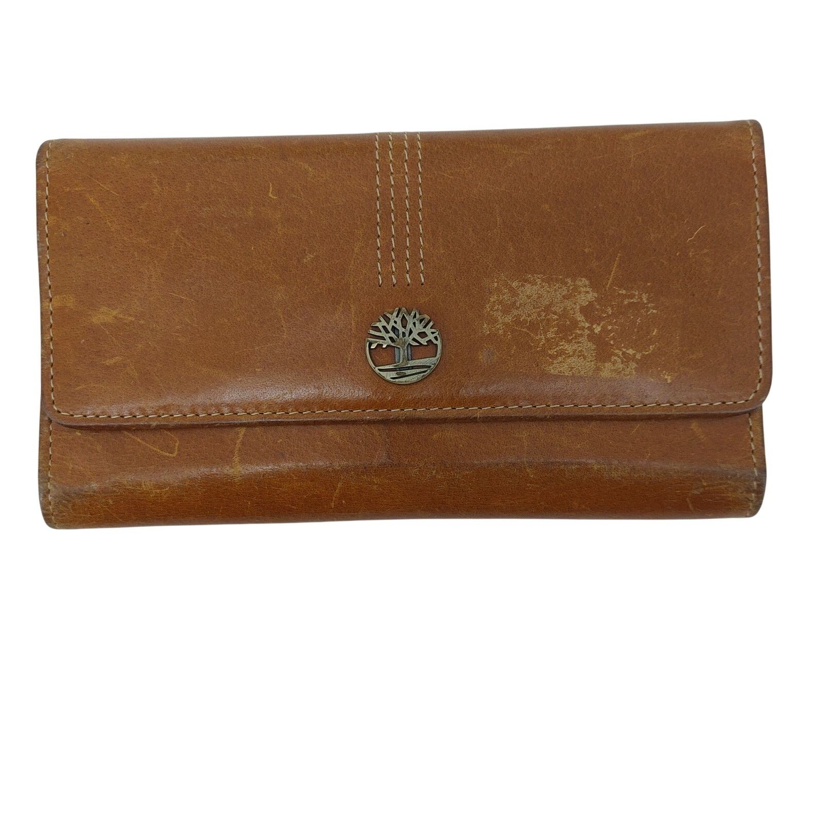 Timberland Timberland Genuine Leather Trifold Wallet Brown Brown Cards Size ONE SIZE - 1 Thumbnail