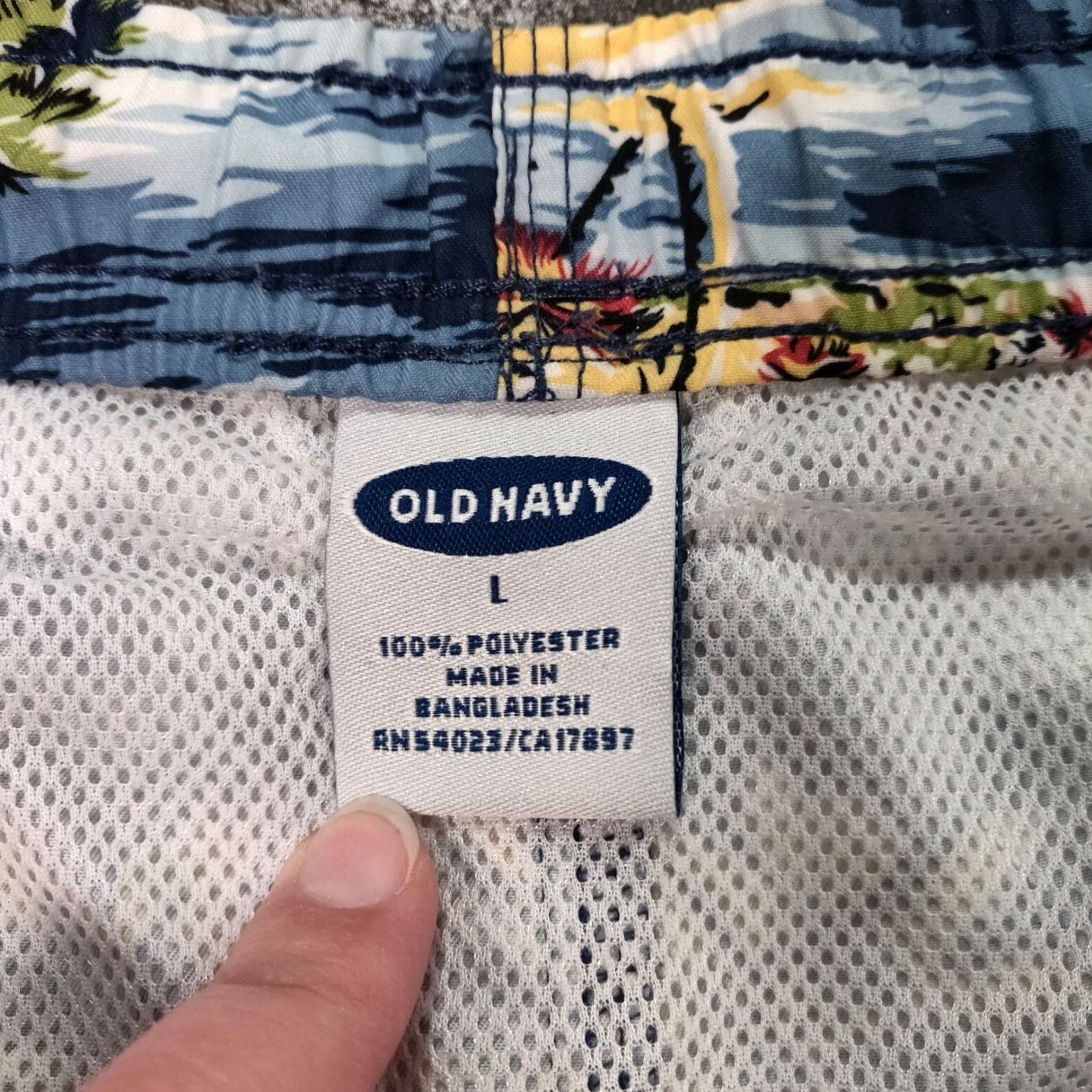 Old Navy Old Navy Trunk Shorts Men Large Regular Boardshort Tropical Drawstring Swim Size US 33 - 4 Thumbnail
