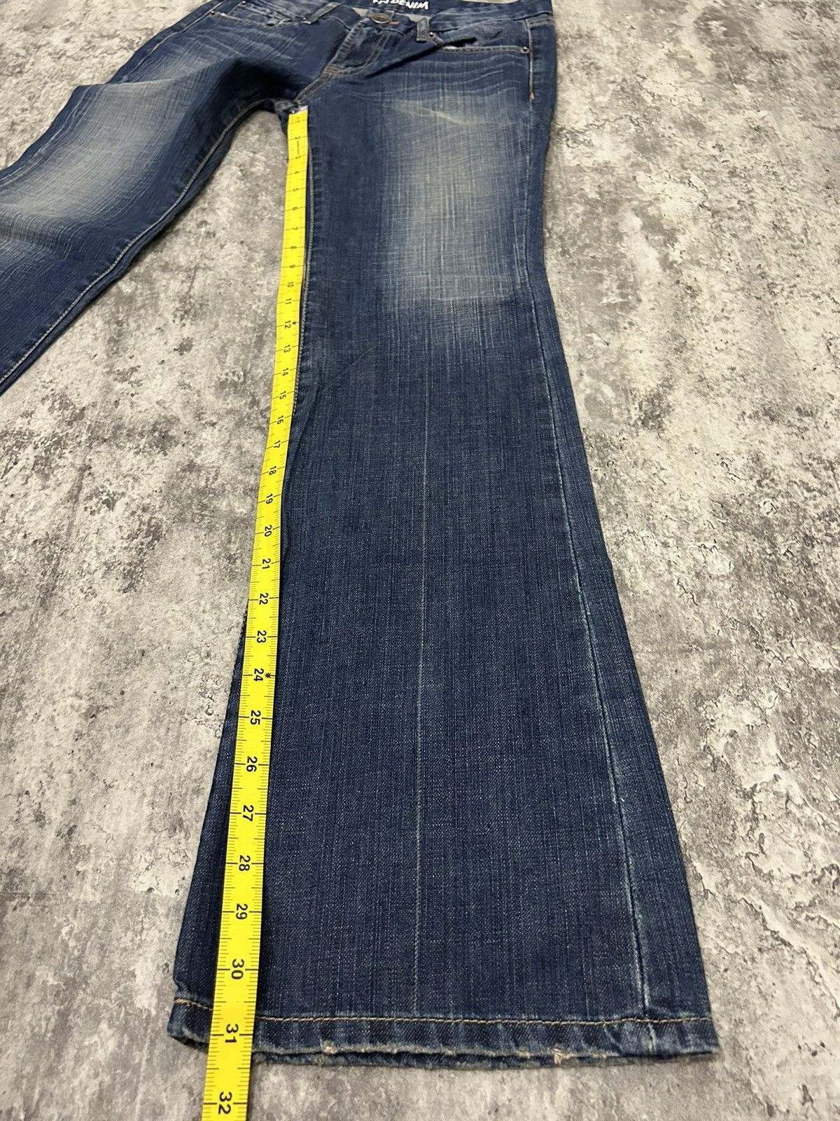 If Six Was Nine × Japanese Brand × Le Grande Bleu (L.G.B.) TBJ Denim Mud Wash Flare Pants Size US 29 - 14 Thumbnail
