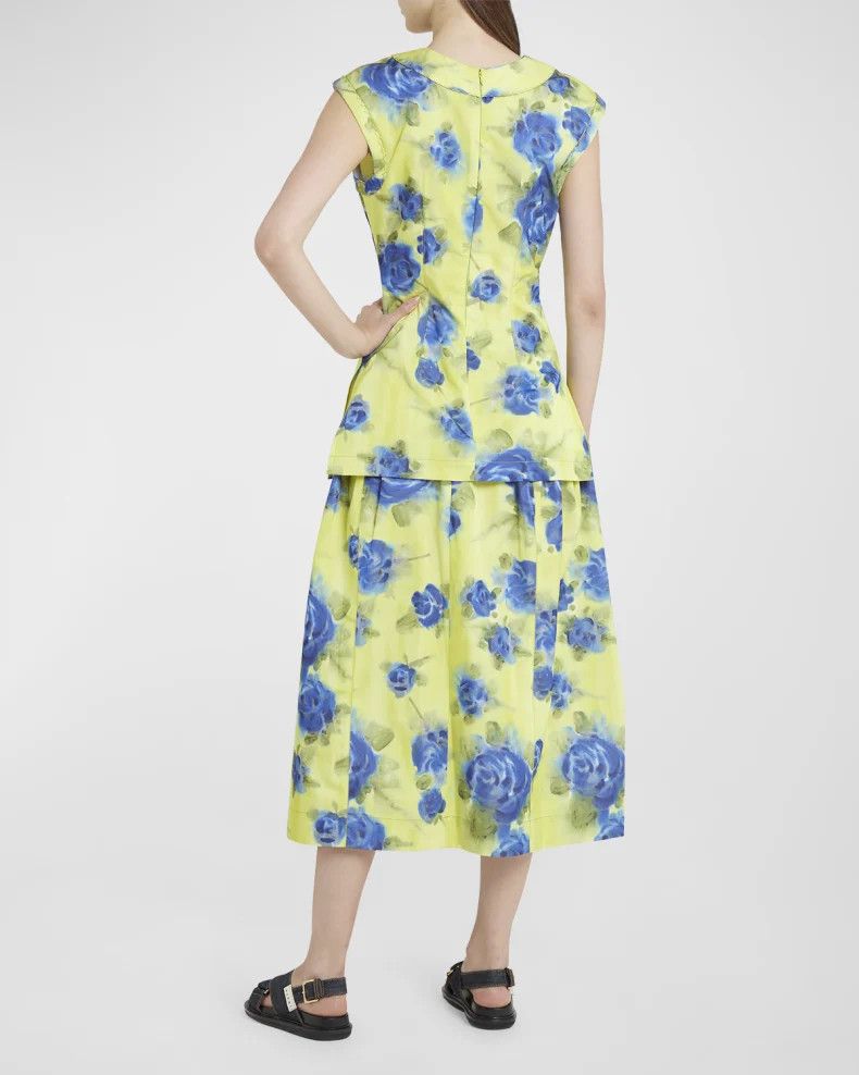 Marni o1w1db10125 Floral Print Top in Multicolor Size XL / US 12-14 / IT 48-50 - 3 Thumbnail
