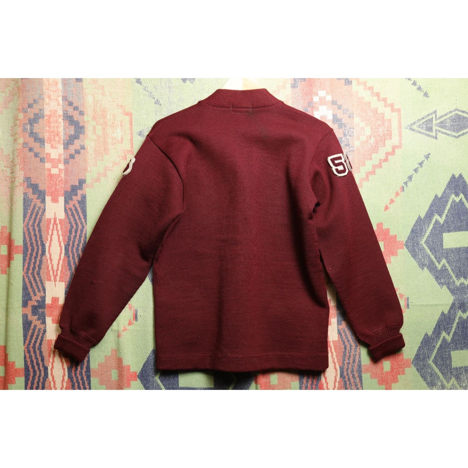 Vintage SHS 1958 Vintage Letter Sweater Medium 50s Size M / US 6-8 / IT 42-44 - 9 Thumbnail