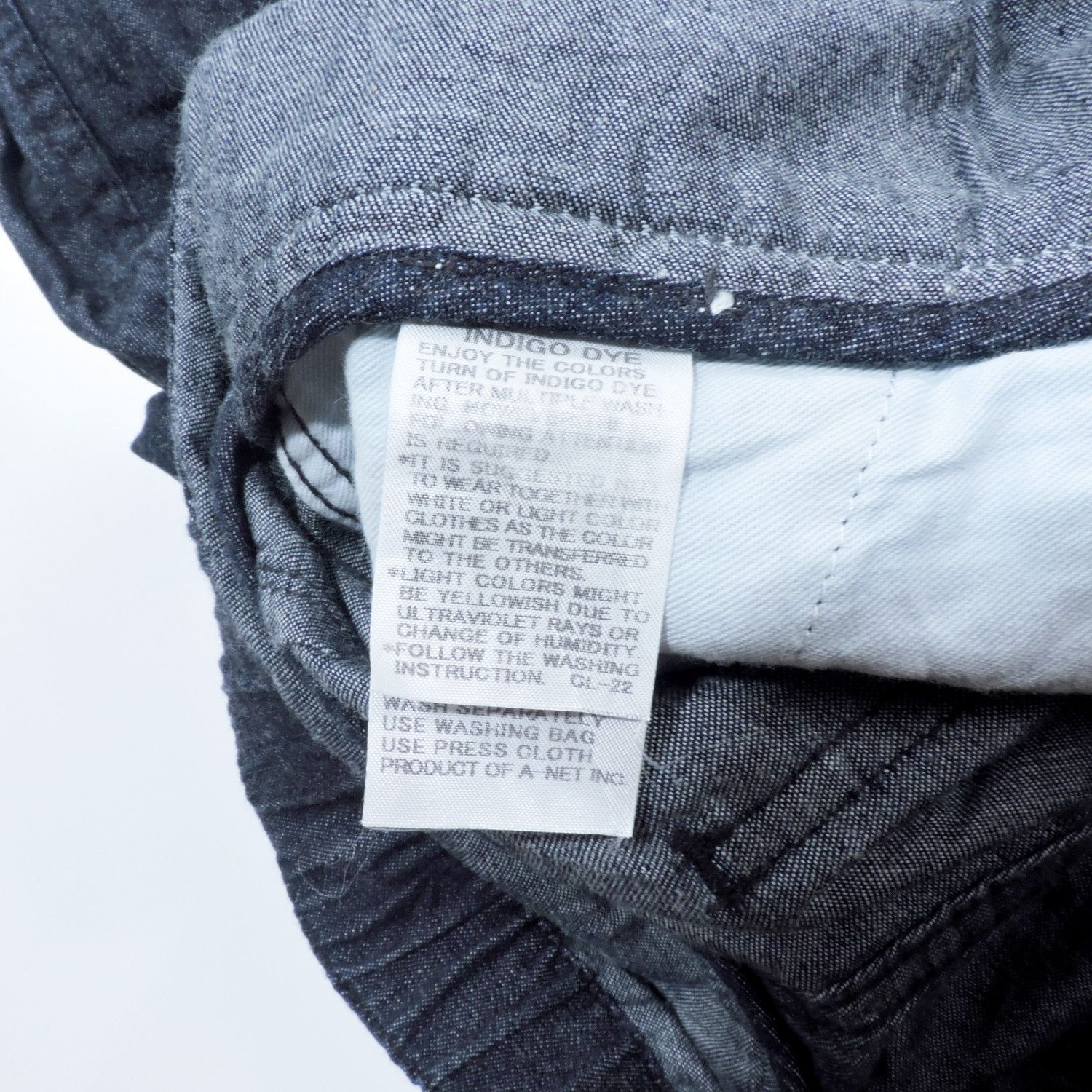 CABANE de ZUCCa ISSEY MIYAKE CABANE DE ZUCCA INDIGO DENIM PANTS Size US 30 / EU 46 - 4 Thumbnail