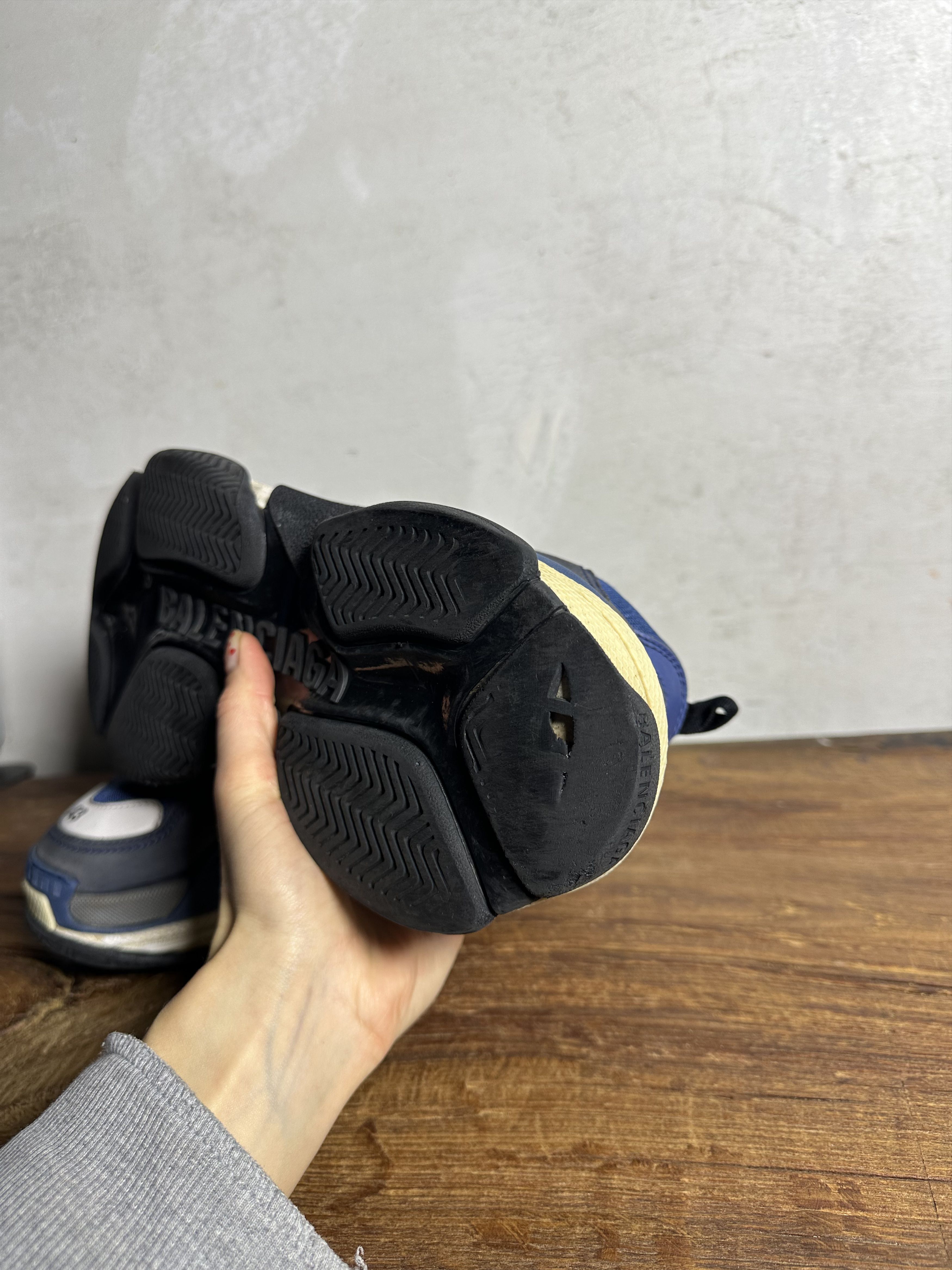 Balenciaga Balenciaga Balenciaga Triple S Nylon Blue Nylon Sneakers Size US 10 / EU 43 - 15 Thumbnail