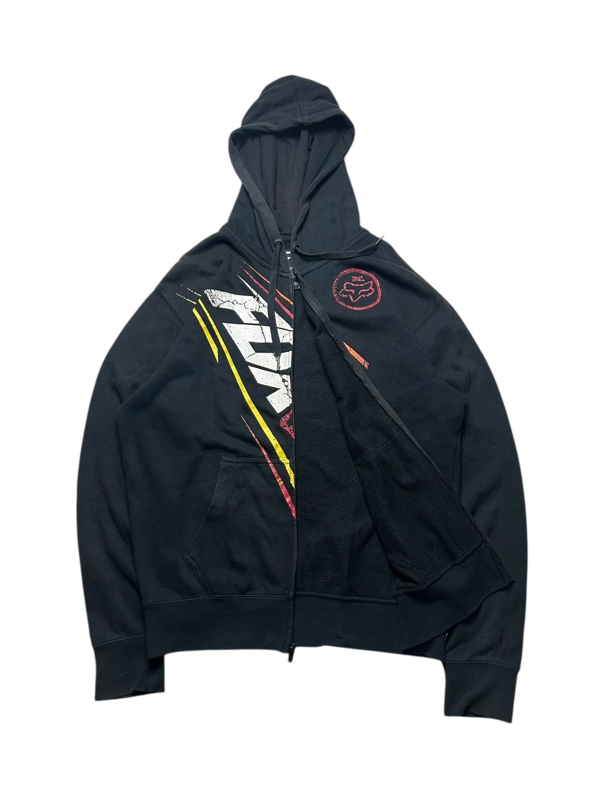 Fox Racing Vintage Fox Racing Y2K Zip hood Hoodie Sweatshirt Big Logo Size US L / EU 52-54 / 3 - 3 Thumbnail