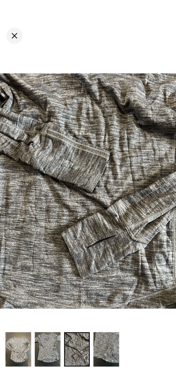 Lululemon lululemon athletica Heather Gray Long Sleeve Active Top Size S / US 4 / IT 40 - 3 Thumbnail