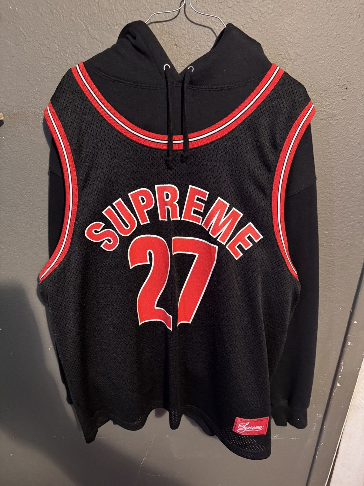 Supreme Supreme Basketball Jersey Hooded Sweatshirt Size US L / EU 52-54 / 3 - 1 Thumbnail