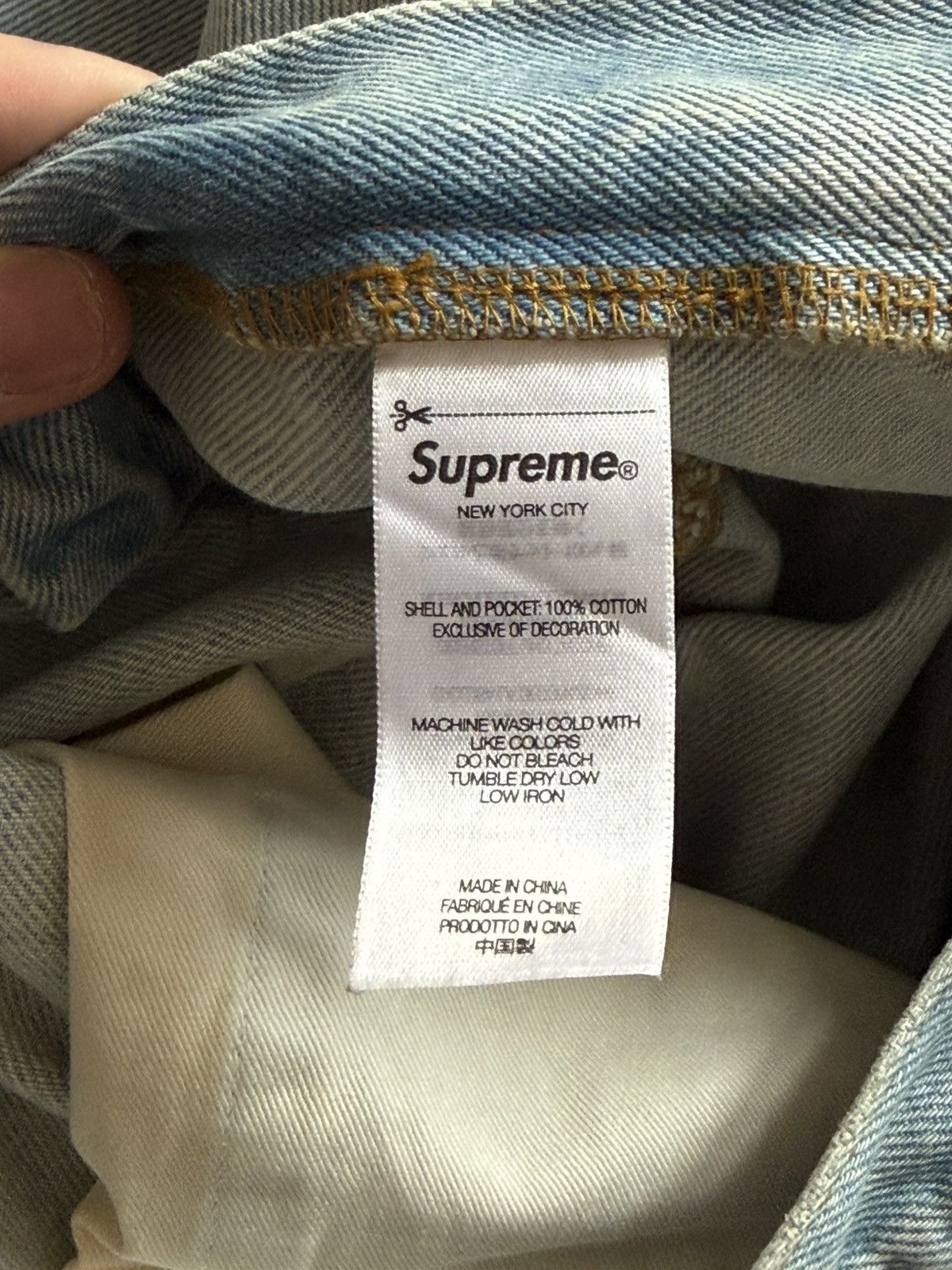 Supreme Supreme Baggy Denim Jeans – Light Wash Size US 30 / EU 46 - 7 Thumbnail