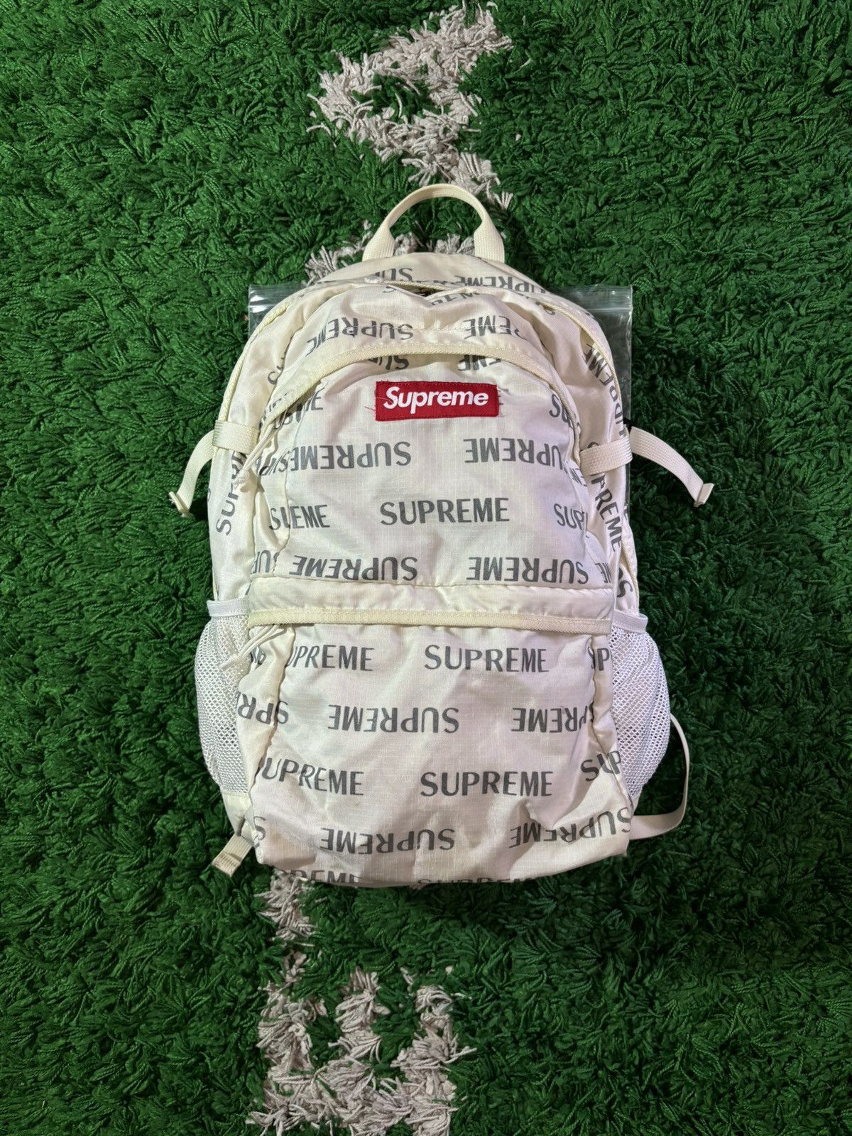 Supreme Backpack 16AW 3M Reflective Repeat with Dirt