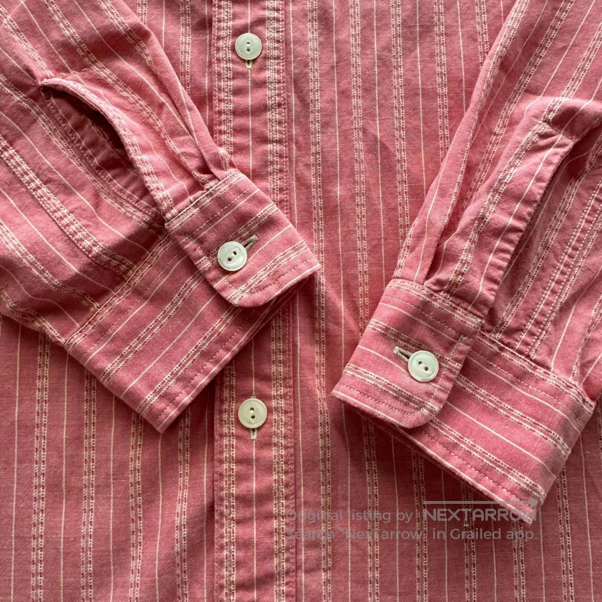 RRL Ralph Lauren Ralph Lauren Double RL Pink Striped Shirt. Size US M / EU 48-50 / 2 - 4 Thumbnail