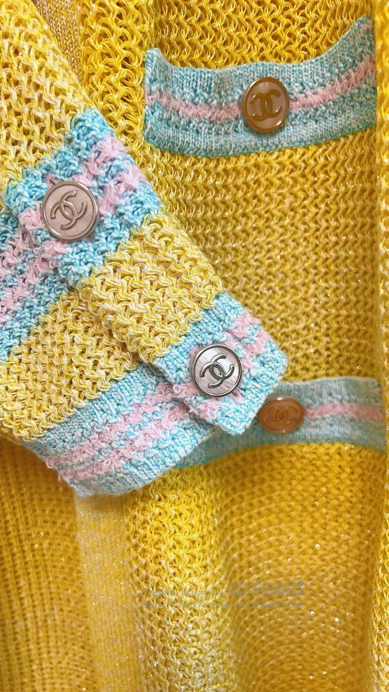 Chanel Chanel 2023 Spring and Summer Preview Series 23p Yellow Kn Size XS / US 0-2 / IT 36-38 - 2 Thumbnail