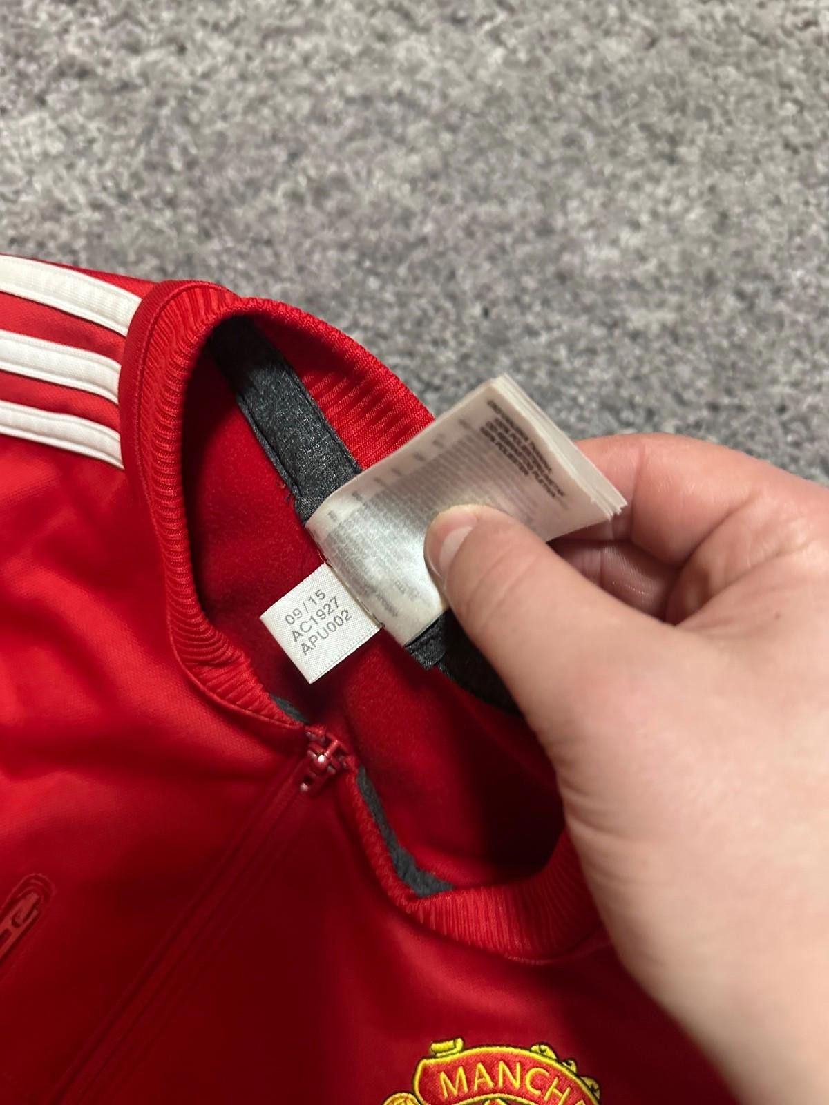 Adidas Manchester United Training Football Soccer Track Top Jacket Size US L / EU 52-54 / 3 - 6 Thumbnail