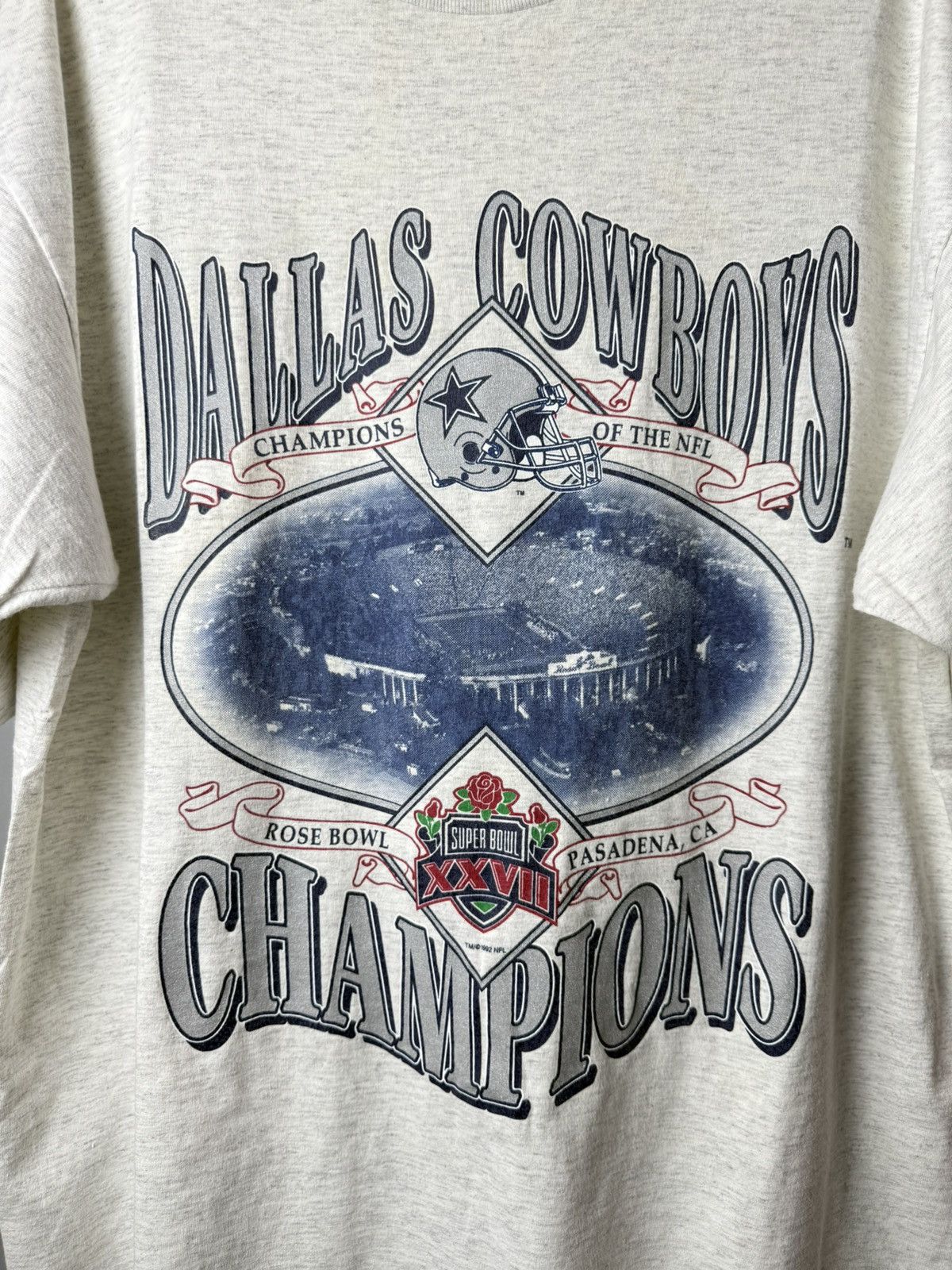 Vintage Rare 1992 NFL Dallas Cowboys Champions T Shirt Size US XL / EU 56 / 4 - 2 Thumbnail