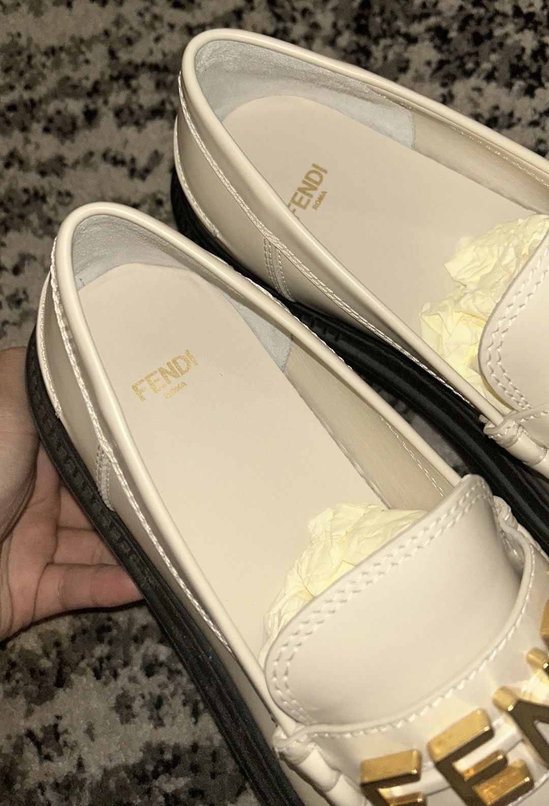 Fendi FENDI Vitello Abrasivato Fendigraphy 50mm Loafers Size US 11 / IT 41 - 5 Thumbnail