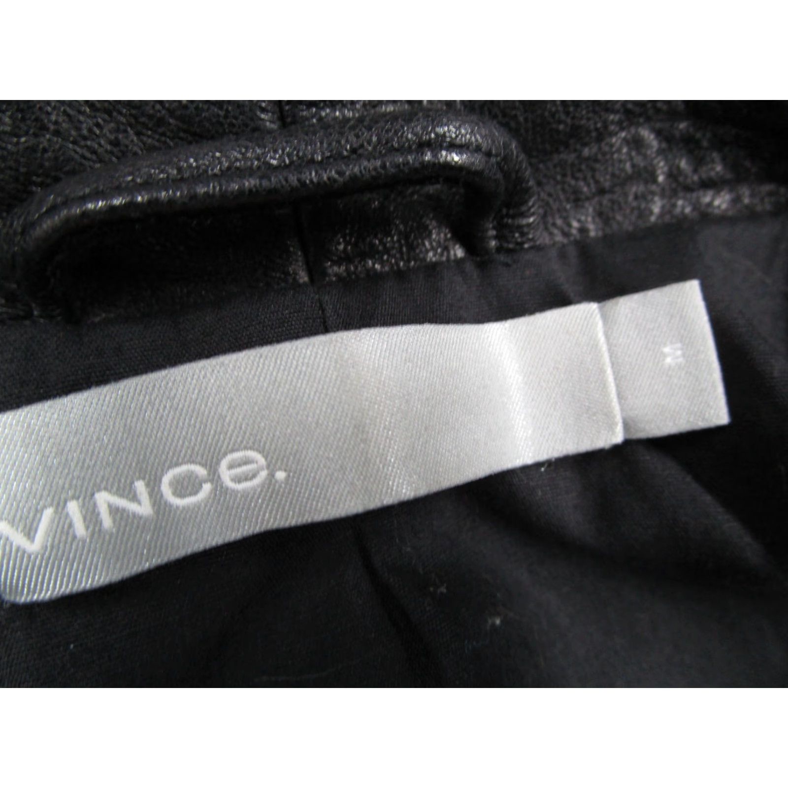 Vince Vince Jacket Womens M Black Lamb Leather Moto Asymmetrical Zip Biker Jacket Size M / US 6-8 / IT 42-44 - 3 Thumbnail