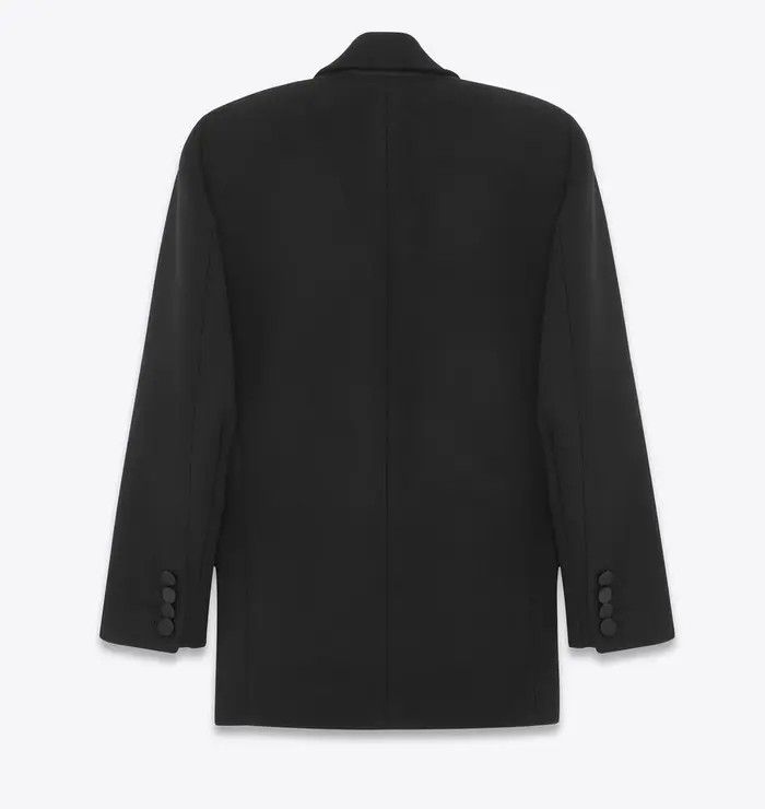 Saint Laurent Paris o1bcso1str0226 Oversized Tuxedo Peacoat in Black Size US M / EU 48-50 / 2 - 2 Thumbnail
