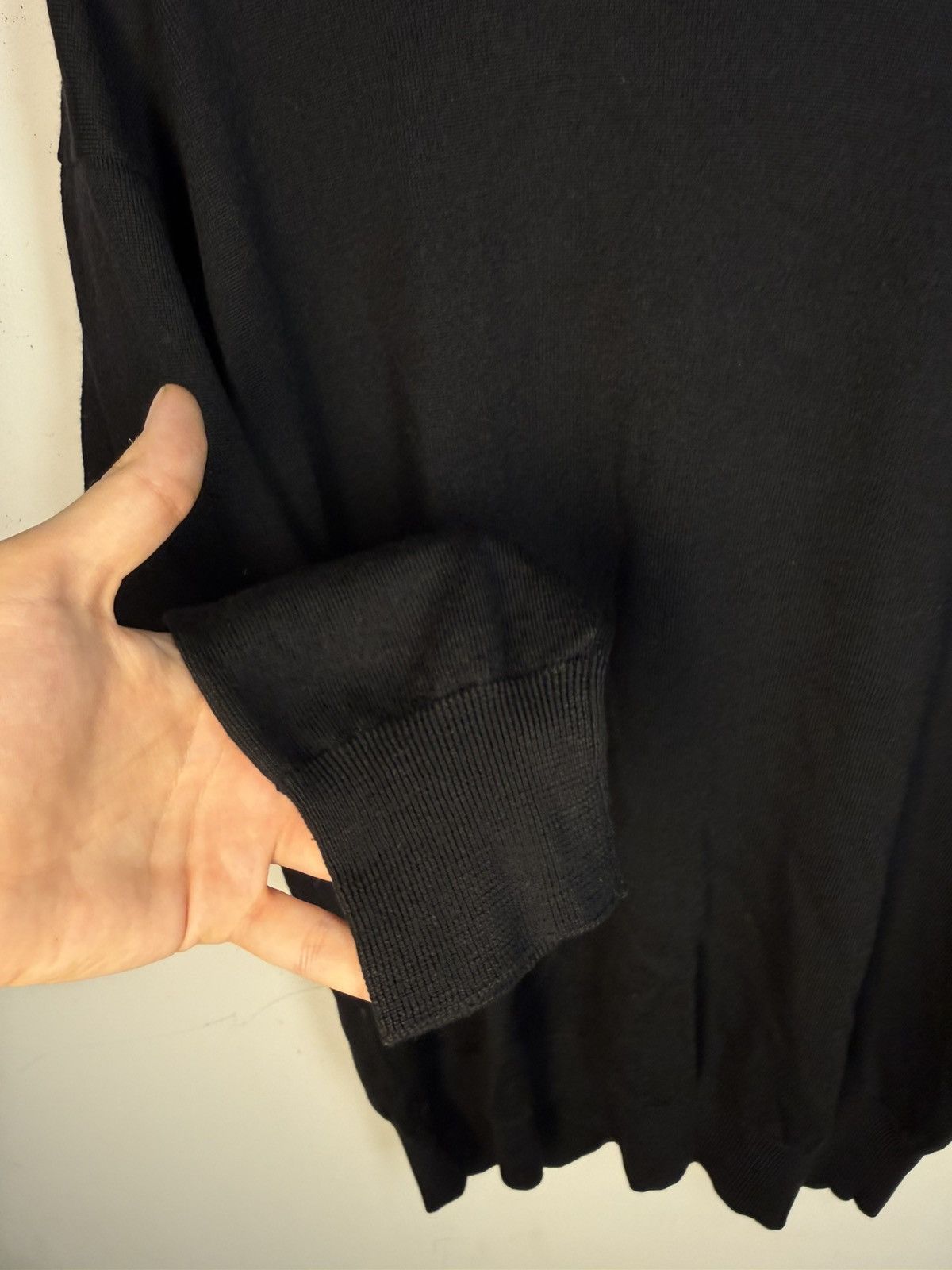 Yves Saint Laurent 🇮🇹Italy Wool YSL Sweater Soft Black Sweatshirt Light Vintage Size US M / EU 48-50 / 2 - 11 Thumbnail