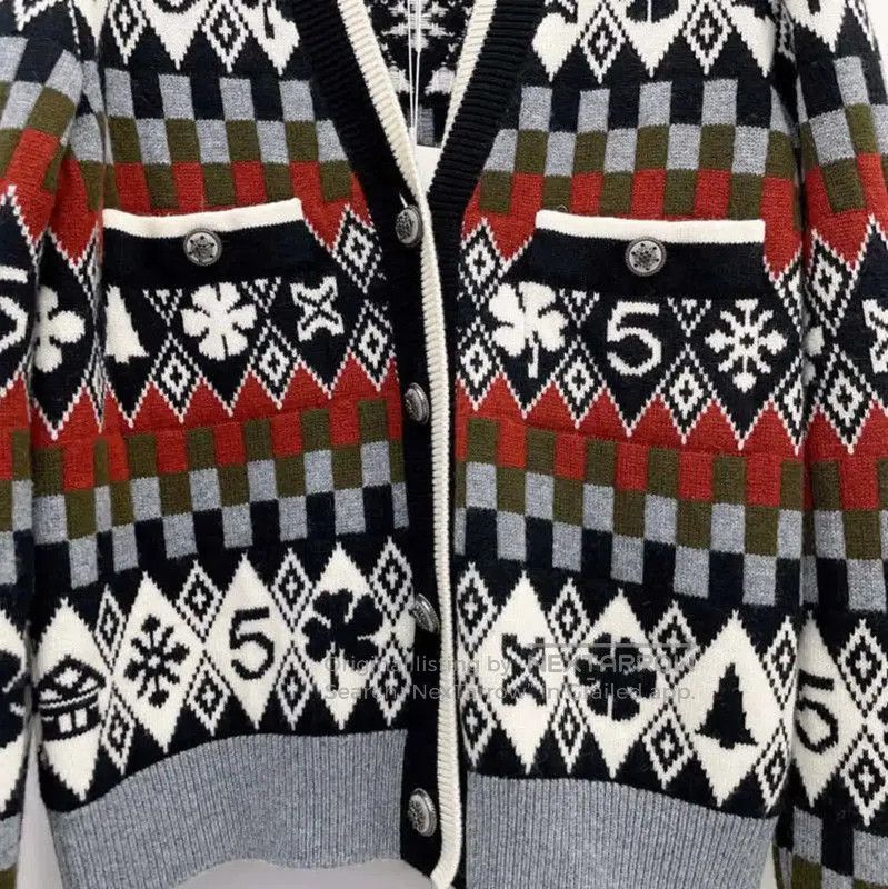 Chanel Chanel Color Block Cashmere Cardigan . Size S / US 4 / IT 40 - 3 Thumbnail