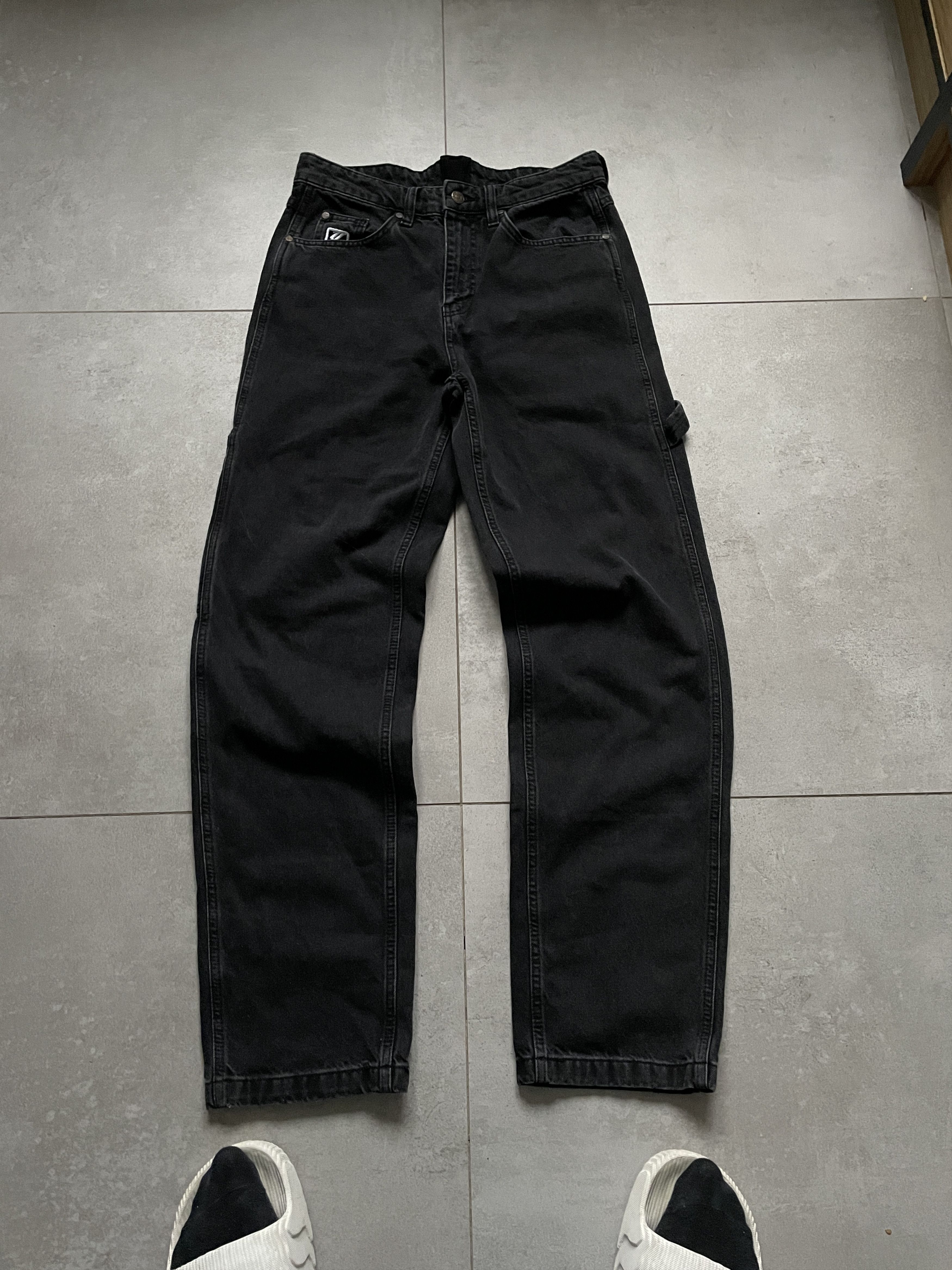 Karl Kani KARL KANI BLACK DENIM CARPENTER BAGGY JEANS HIP HOP Size US 30 / EU 46 - 2 Thumbnail