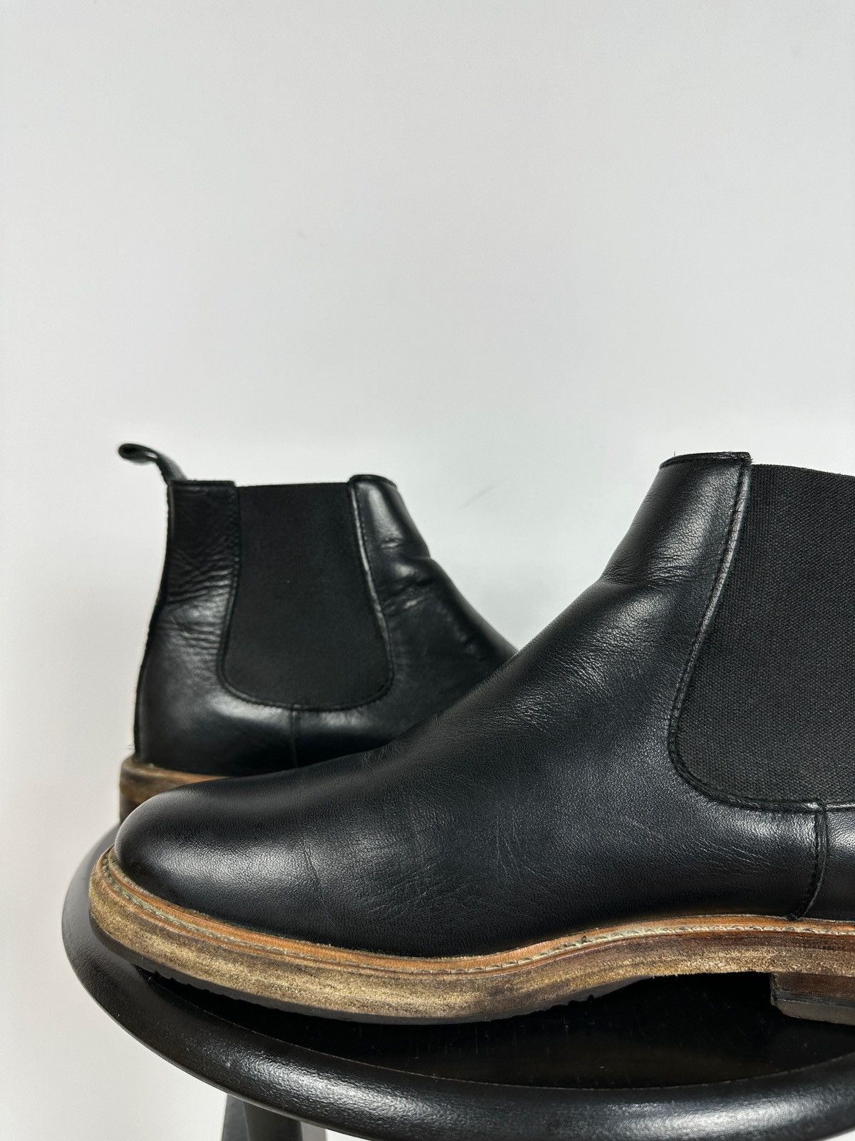 A.P.C. A.P.C Black Leather Chelsea Boots Size US 7 / EU 40 - 17 Thumbnail