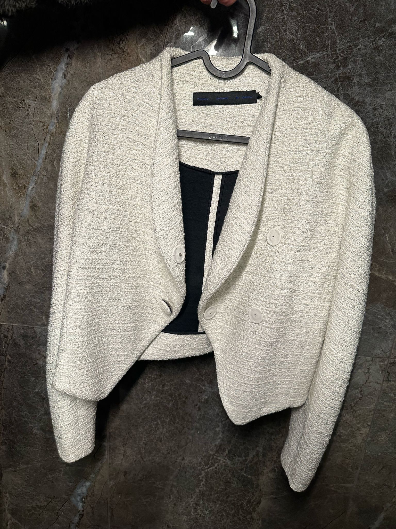 Proenza Schouler Proenza Schouler Re Edition Ivory Cropped Bouclé Jacket Size XS / US 0-2 / IT 36-38 - 1 Thumbnail