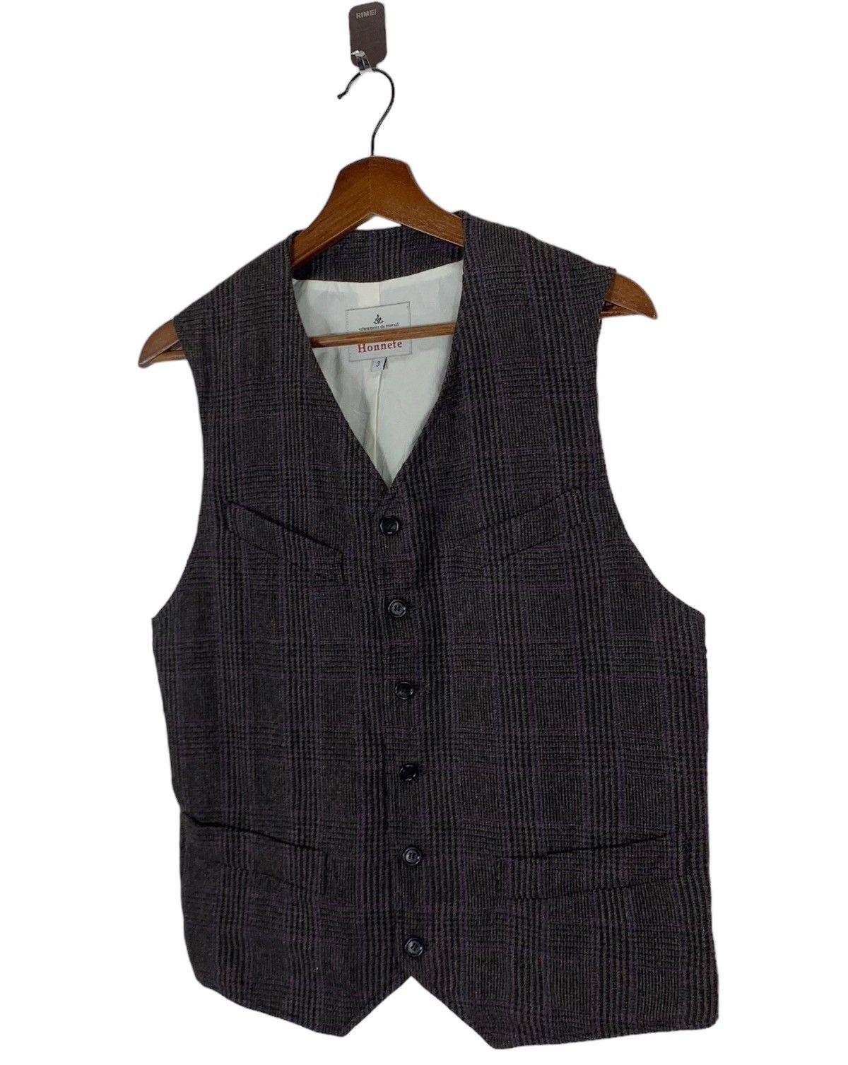 Vintage VINTAGE HONNETE VETEMENTS DE TRAVAILS TARTAN VEST Size US M / EU 48-50 / 2 - 2 Thumbnail
