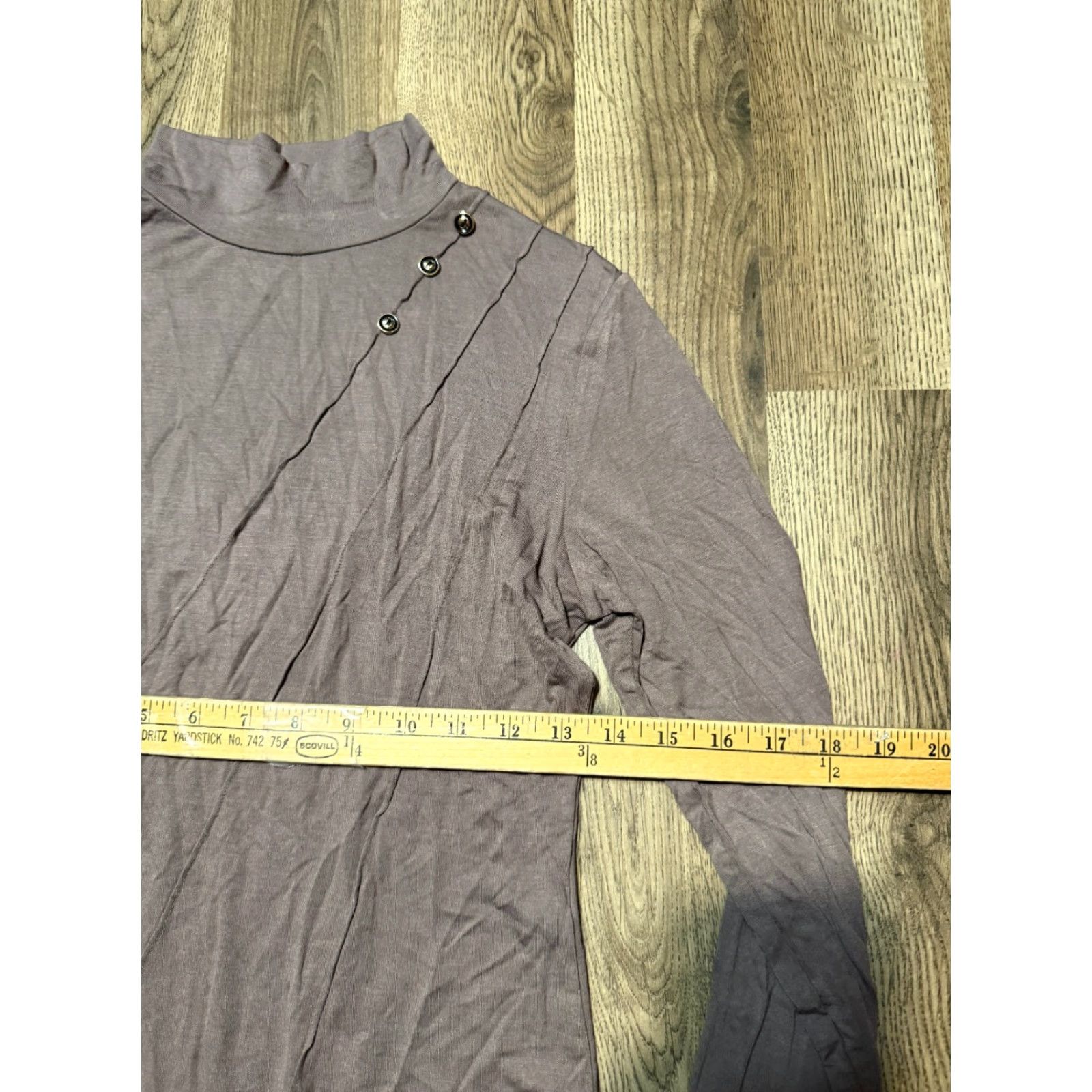 Vintage DouBCQ Bodysuit Women's Large Brown Long Sleeve Mock Neck T-Shirt Regular Size L Mens? Wait. Size L / US 10 / IT 46 - 3 Thumbnail