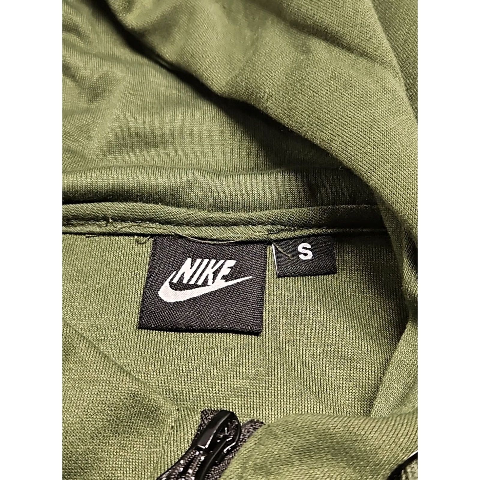 Nike Nike Sportswear Full Zip Hoodie Mens S Green Swoosh Hooded Jacket Size US S / EU 44-46 / 1 - 4 Thumbnail