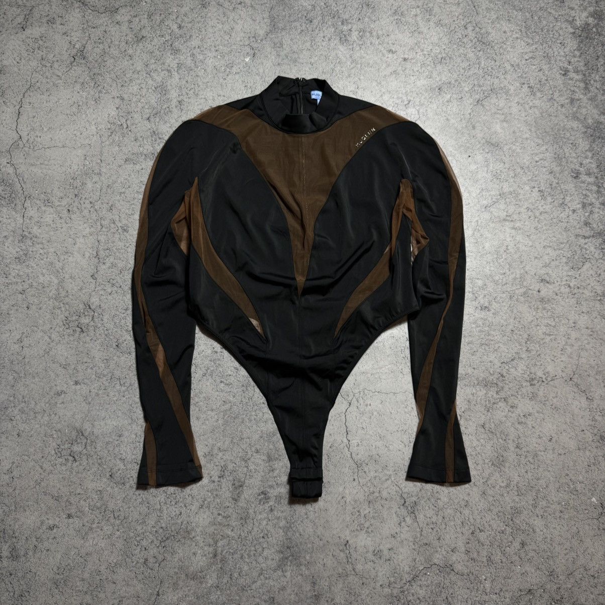 H&M × Mugler Rare Mugler X H&M Black Mesh Panel Bodysuit Size XL / US 12-14 / IT 48-50 - 1 Thumbnail