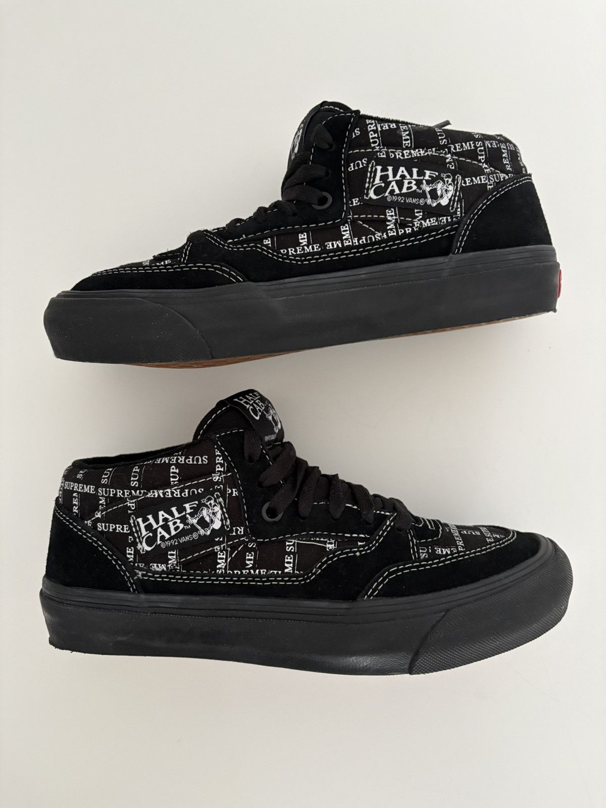 Supreme × Vans Vans x Supreme Half Cab Pro 92 Logo Pattern Black Size US 6 / EU 39 - 2 Thumbnail