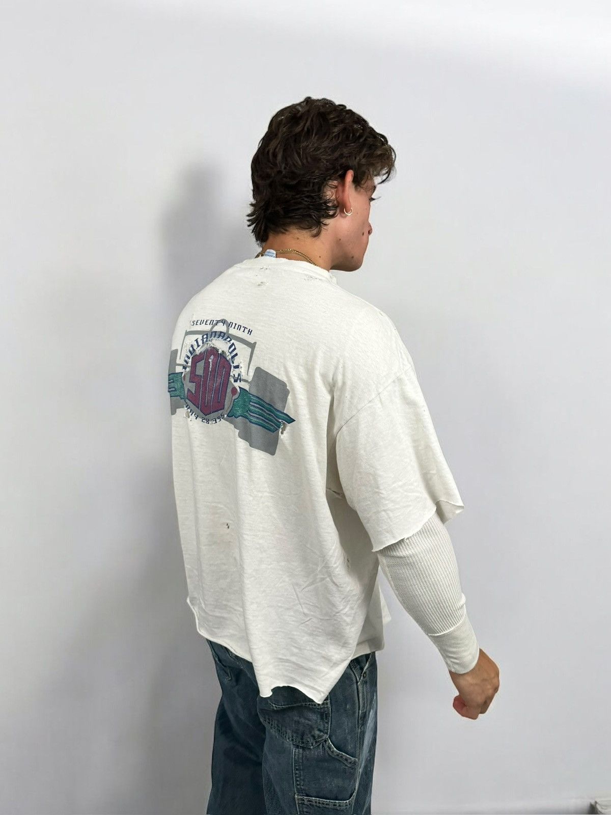 NASCAR × Vintage Crazy thrashed indie 500 nascar Tee Size US XL / EU 56 / 4 - 10 Thumbnail