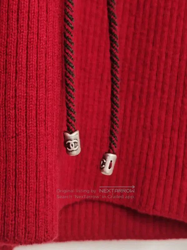 Chanel Chanel Red Wool Long Sleeve Pullover Sweater . Size S / US 4 / IT 40 - 6 Thumbnail