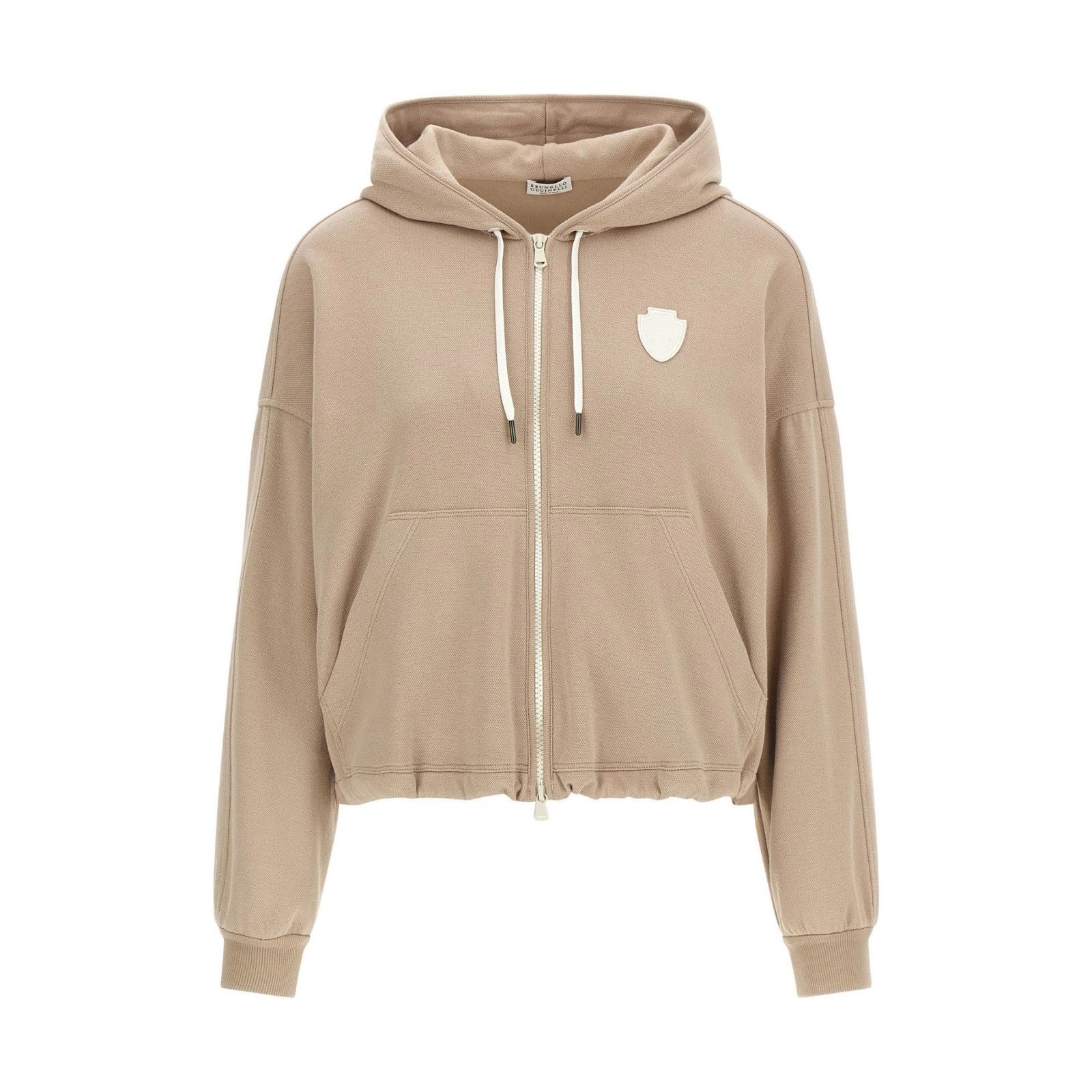 Brunello Cucinelli BRUNELLO CUCINELLI Beige Cotton Sweatshirt New & Authentic ( Size XL / US 12-14 / IT 48-50 - 1 Thumbnail
