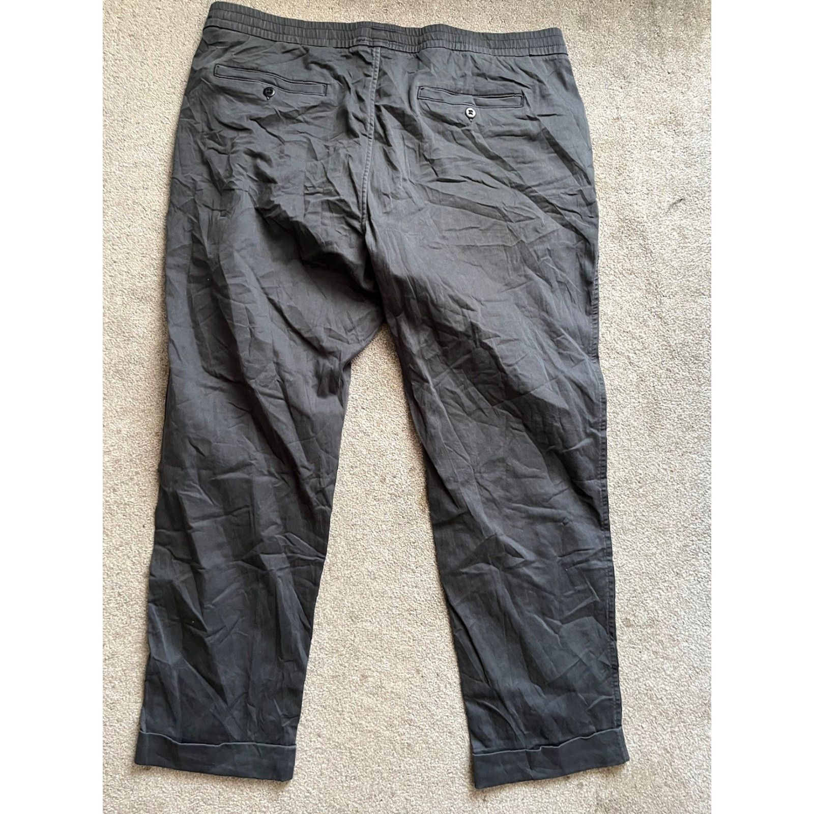 Abercrombie & Fitch Abercrombie & Fitch Slim Taper Stretch Pants - Size XXL Gray - 2XL Men Casual Chino Size US 39 - 4 Thumbnail