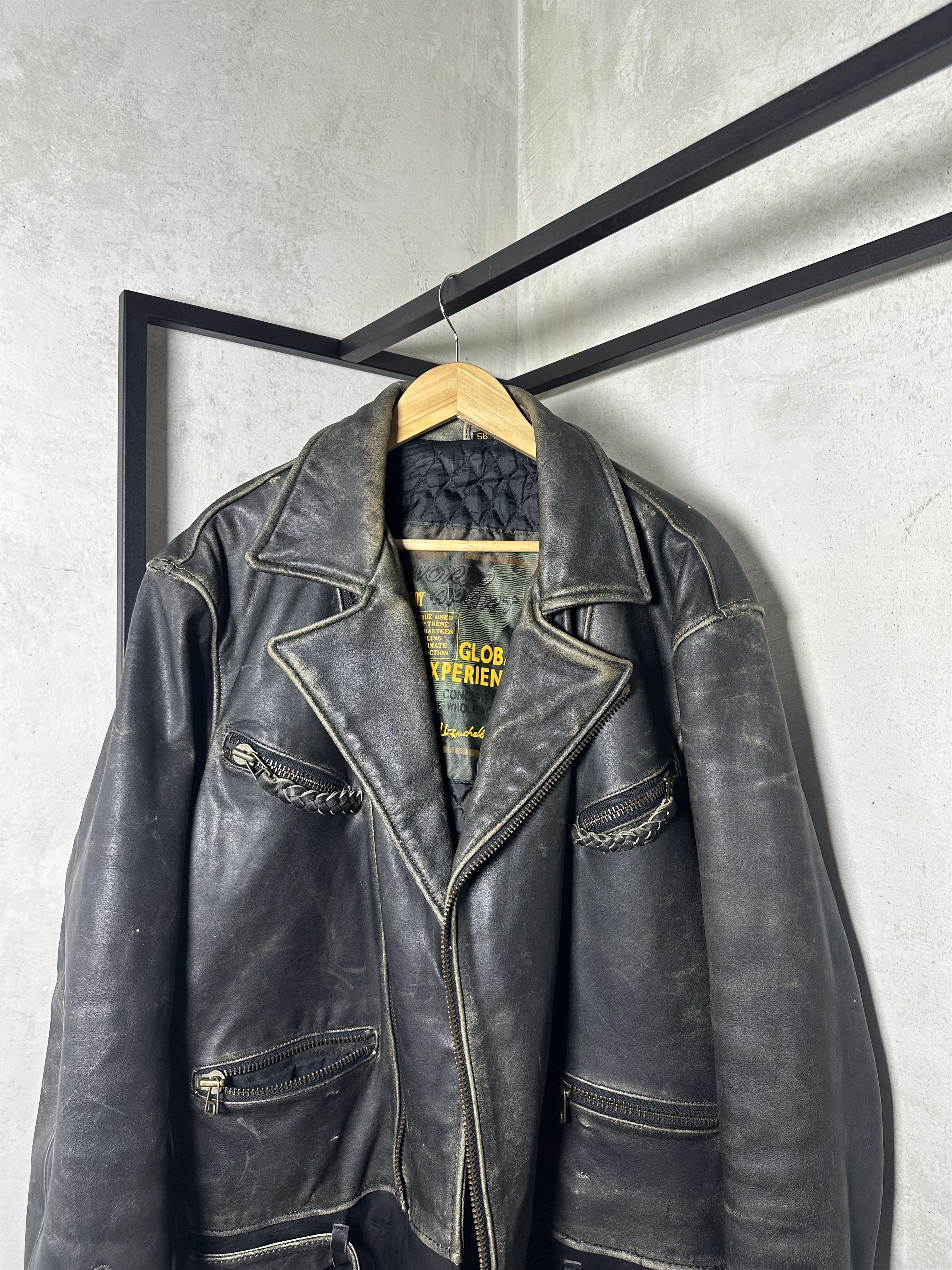 Genuine Leather Genuine Leather Biker Jacket Size US XL / EU 56 / 4 - 3 Thumbnail