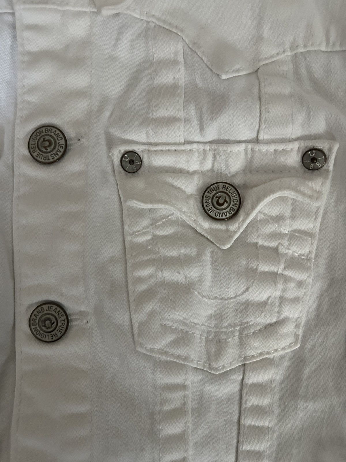 True Religion White true religion denim jacket Size L / US 10 / IT 46 - 2 Thumbnail