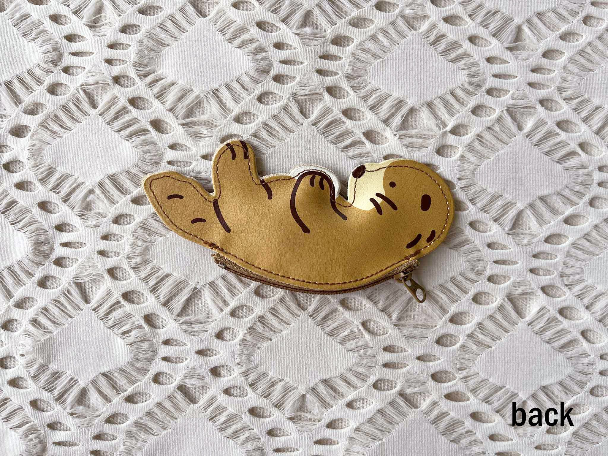 Vintage Tiny mustard yellow Sea otter Shaped zipper coin purse Size ONE SIZE - 5 Thumbnail