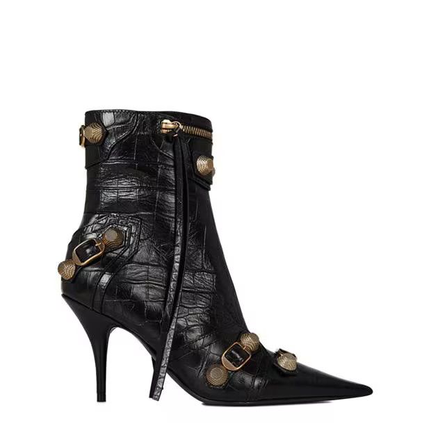 Balenciaga o1g2r1mq0924 Ankle Boots in Black & Gold Size US 7 / IT 37 - 1 Thumbnail